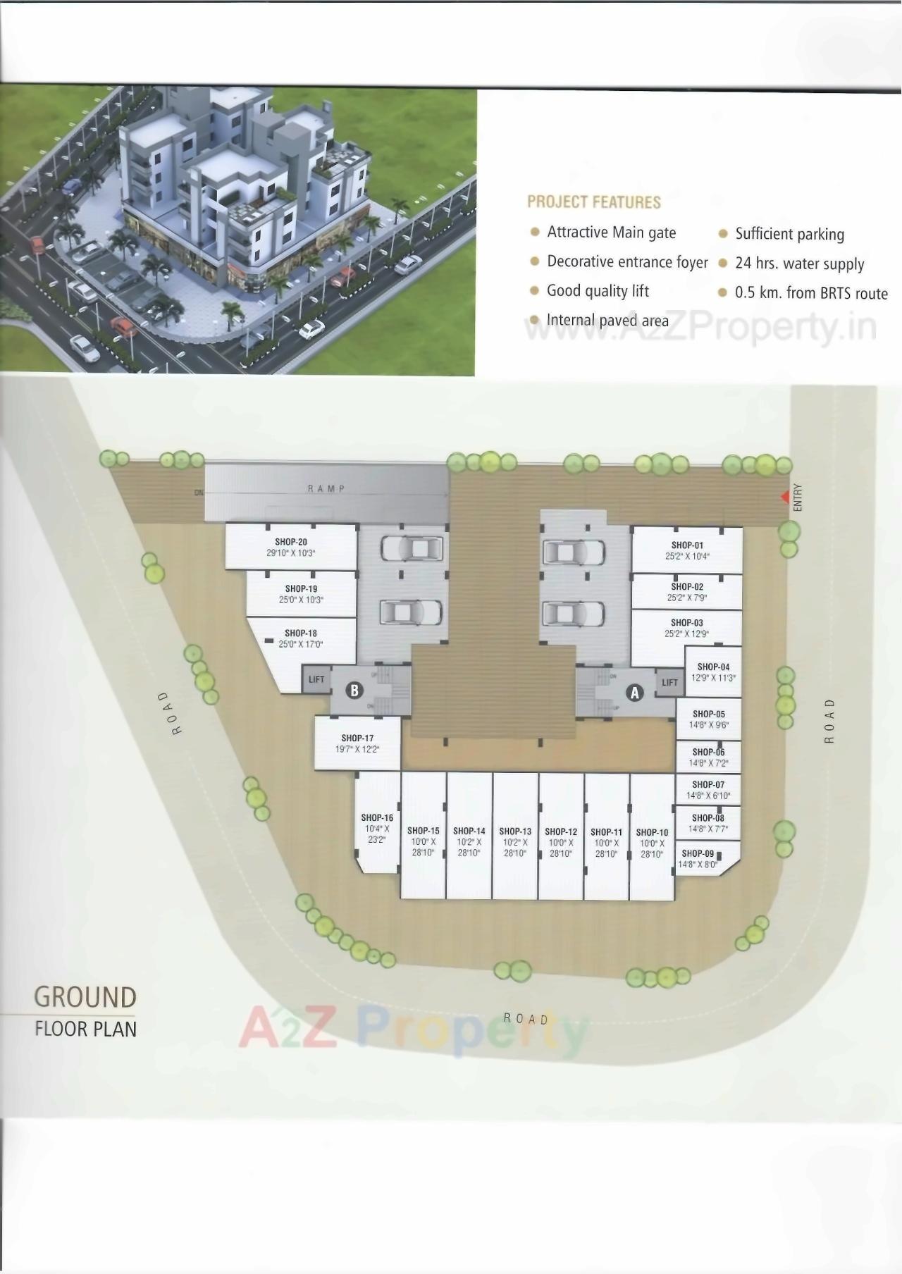 Layout of real estate project Mansi Enclave located at Ghuma, Ahmedabad, Gujarat