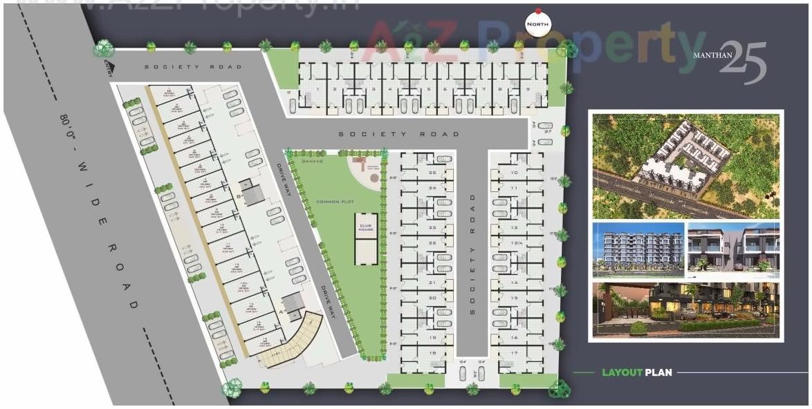 Layout of real estate project Manthan located at Aslali, Ahmedabad, Gujarat
