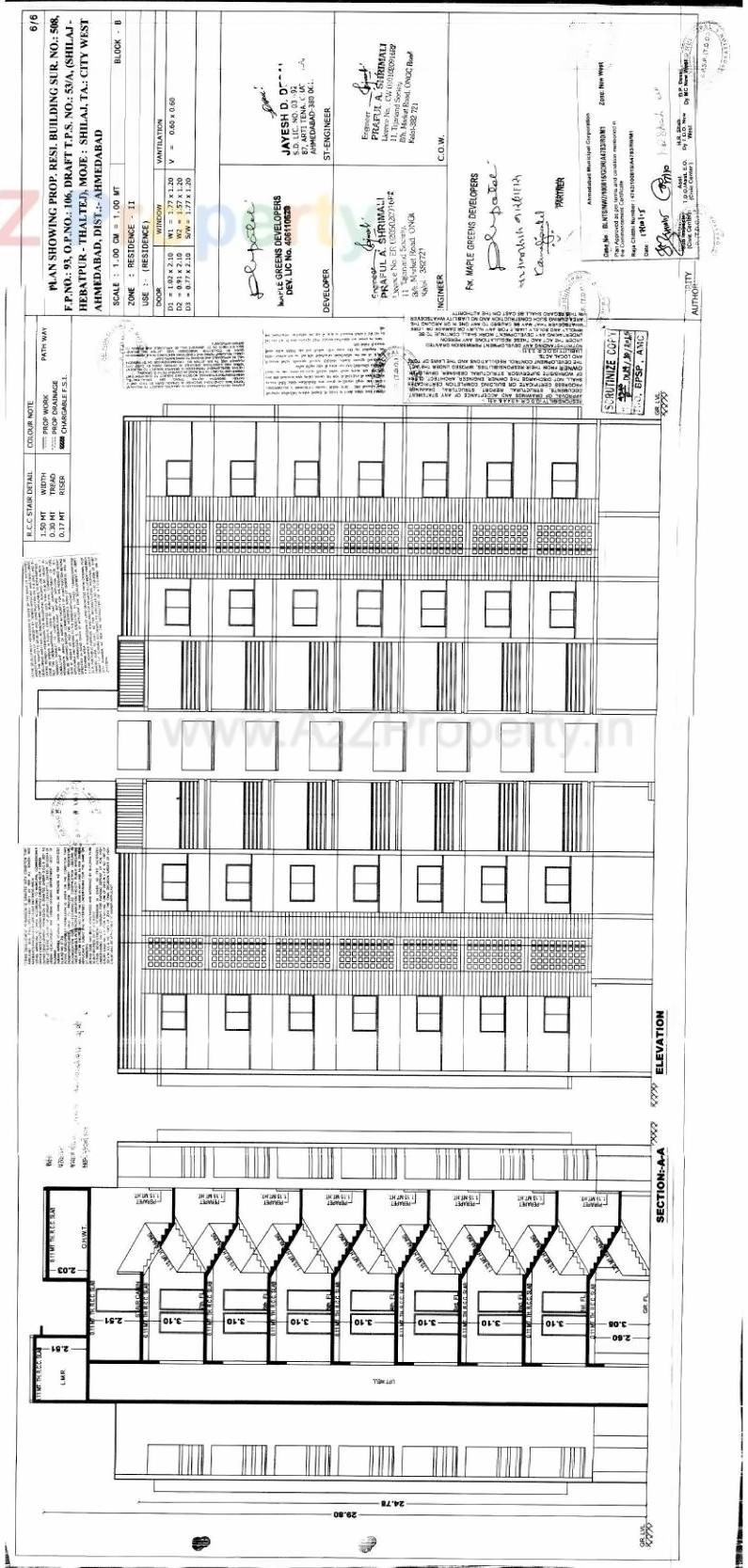 Layout of real estate project Maple Greens Residency located at Shilaj, Ahmedabad, Gujarat
