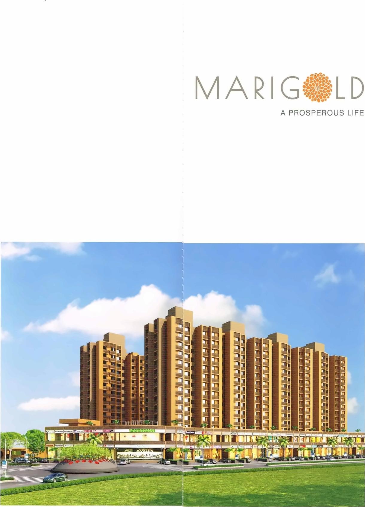 3D Elevation of real estate project Marigold located at Ghuma, Ahmedabad, Gujarat