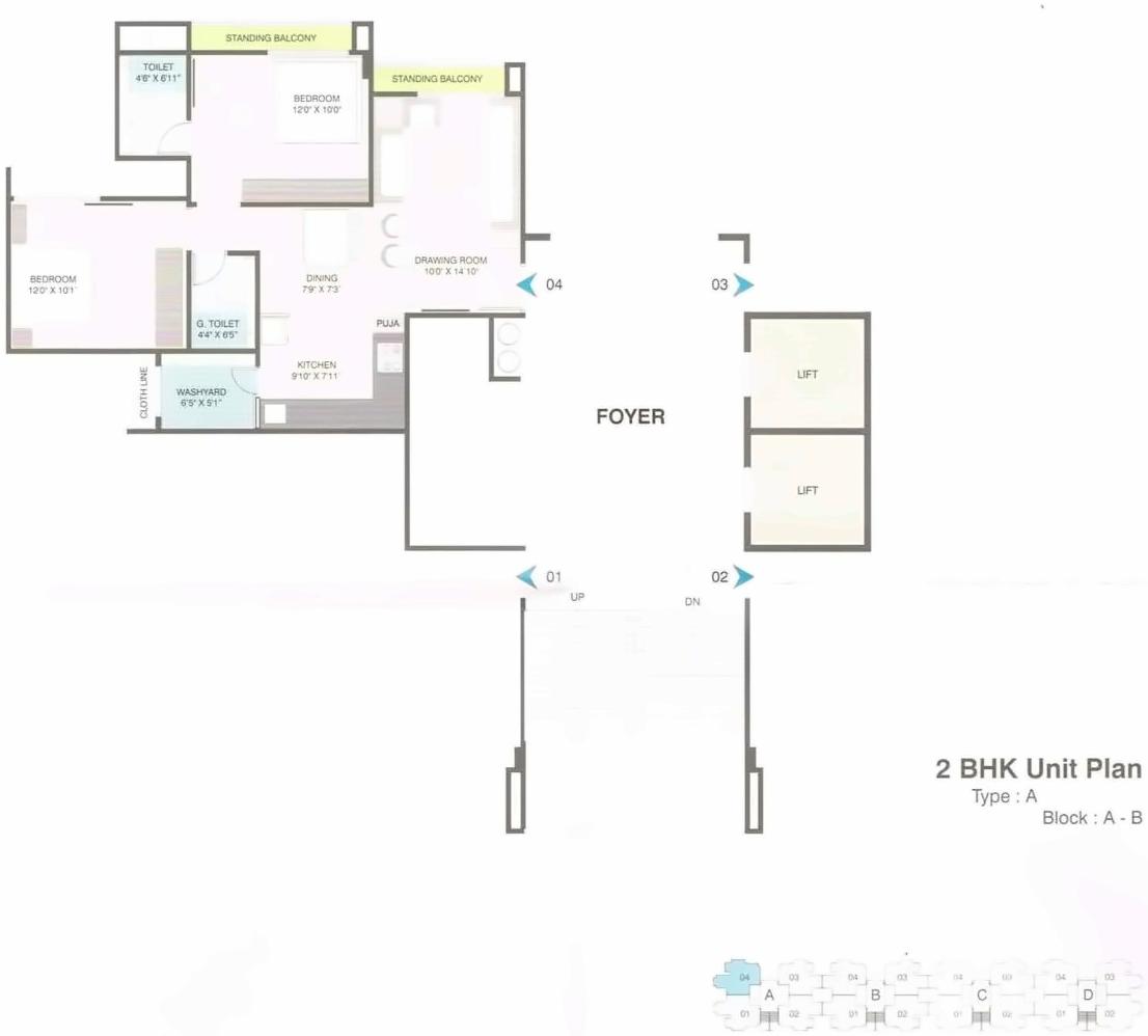 Layout of real estate project Marigold located at Ghuma, Ahmedabad, Gujarat