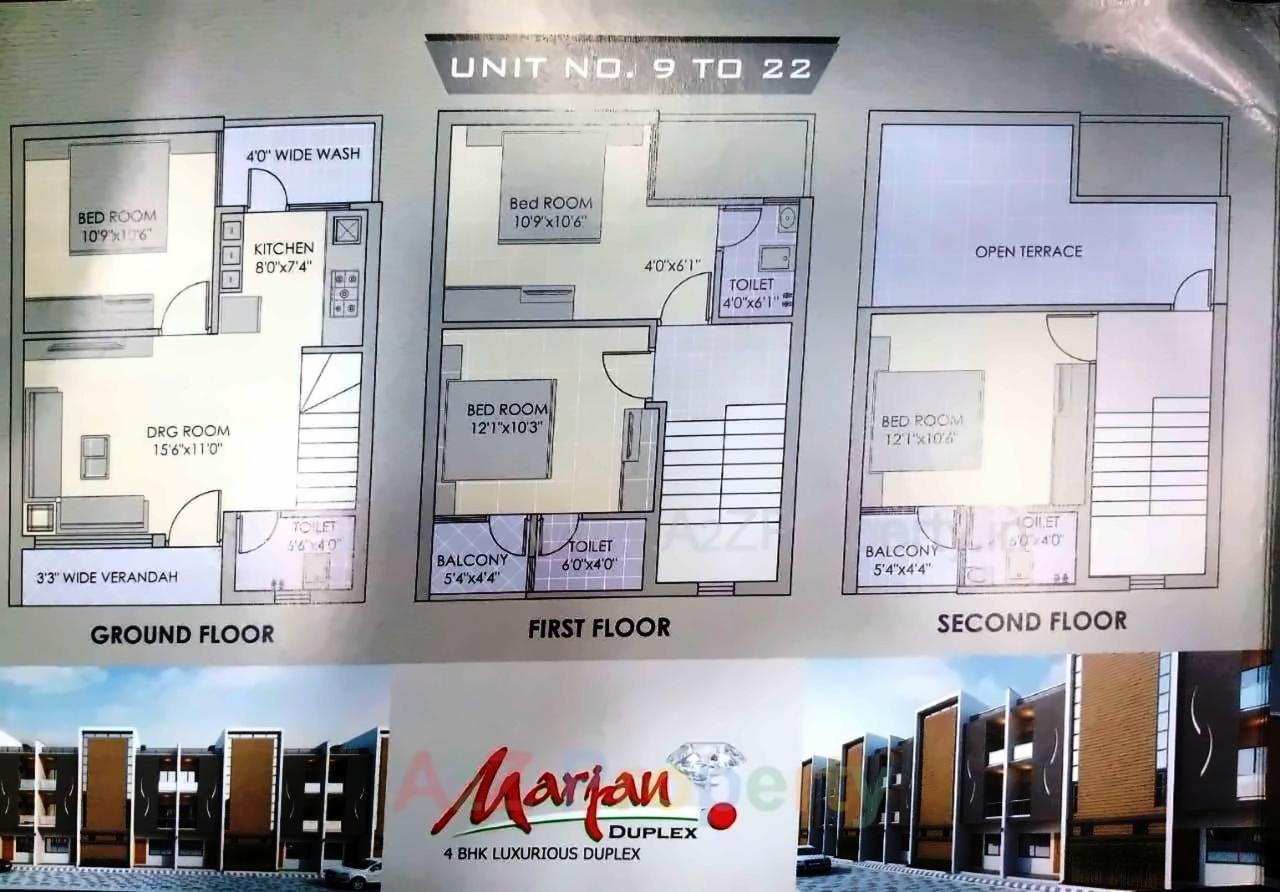 Layout of real estate project Marjan Duplex located at Vatva, Ahmedabad, Gujarat