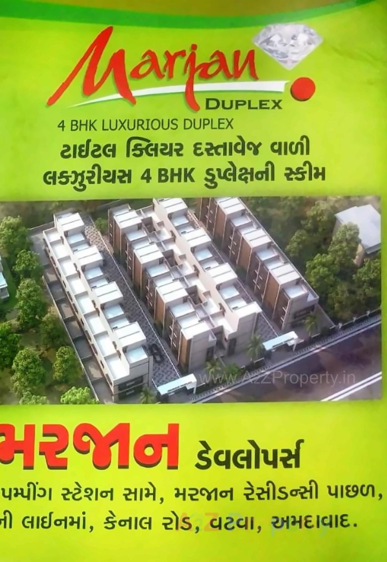 3D Elevation of real estate project Marjan Duplex located at Vatva, Ahmedabad, Gujarat