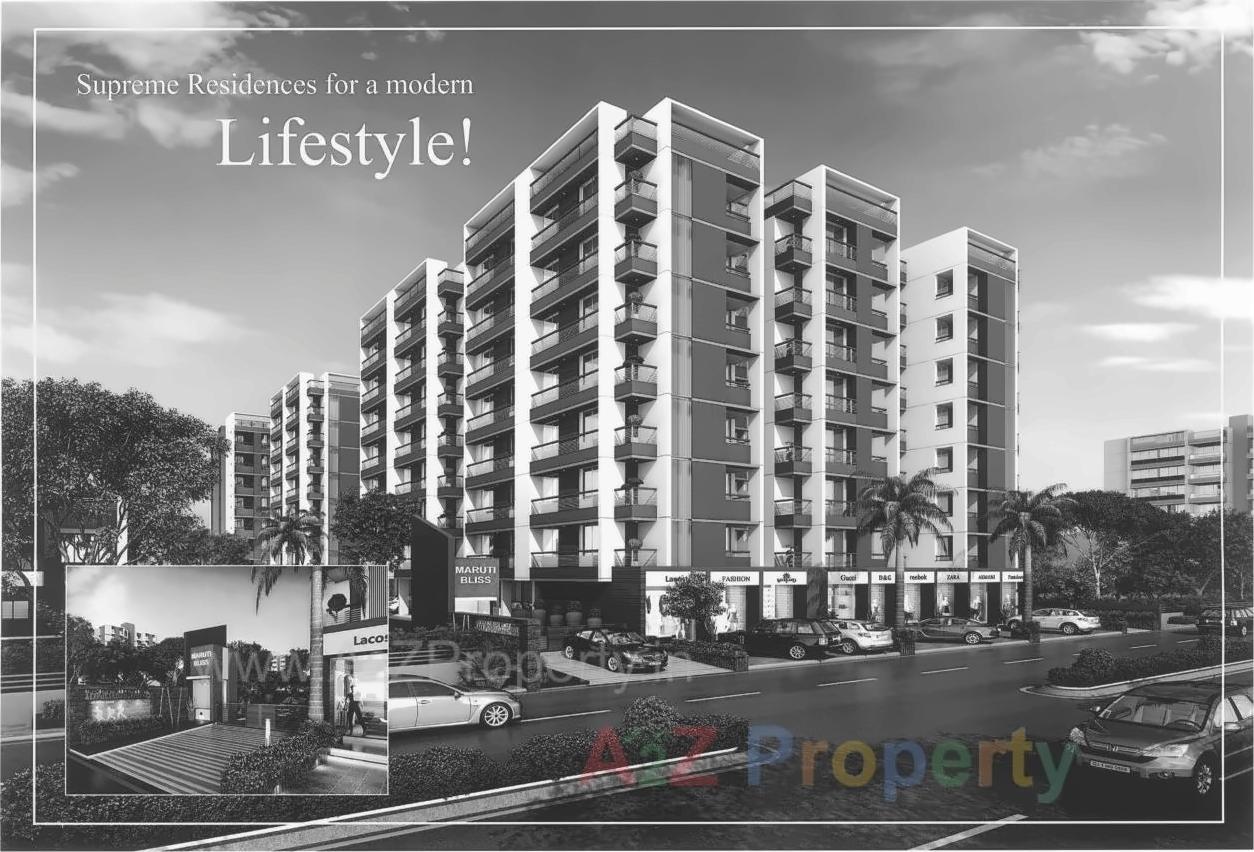 3D Elevation of real estate project Maruti Bliss located at City, Ahmedabad, Gujarat