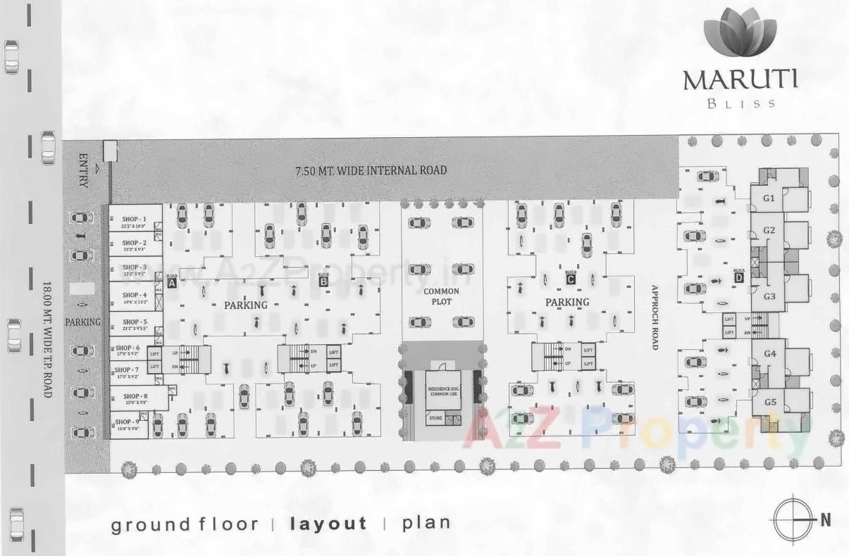 Layout of real estate project Maruti Bliss located at City, Ahmedabad, Gujarat