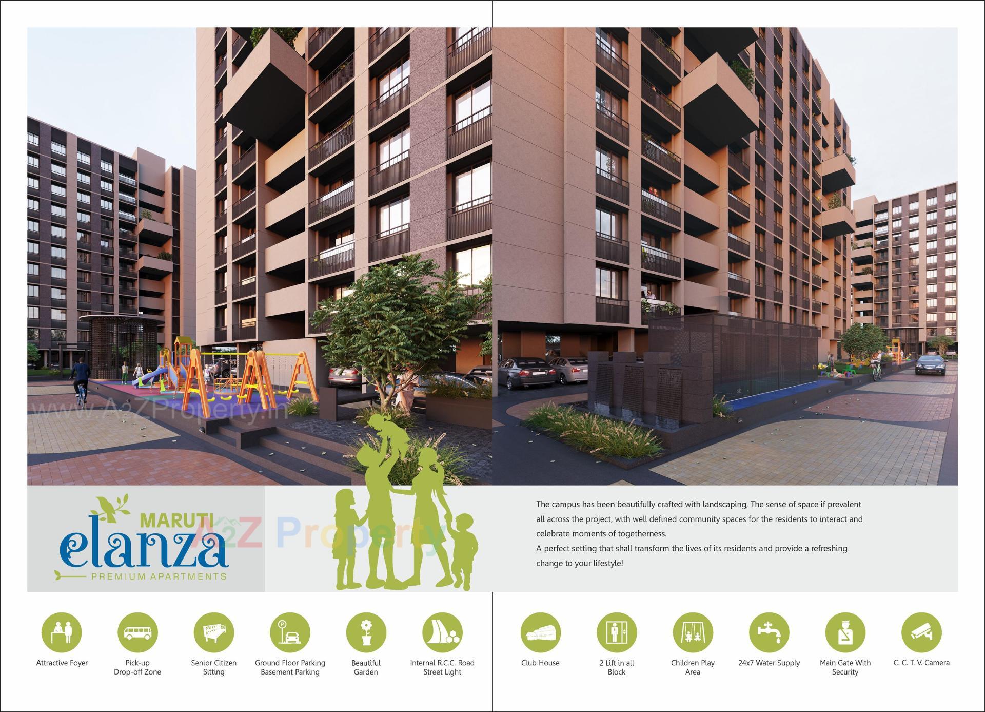 3D Elevation of real estate project Maruti Elanza located at Ramol, Ahmedabad, Gujarat