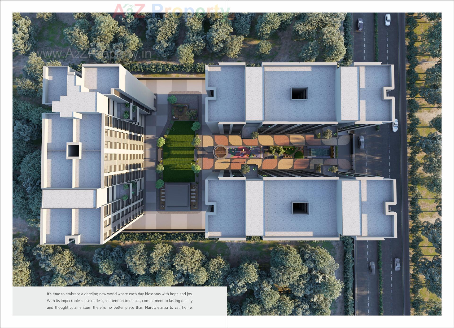 3D Elevation of real estate project Maruti Elanza located at Ramol, Ahmedabad, Gujarat