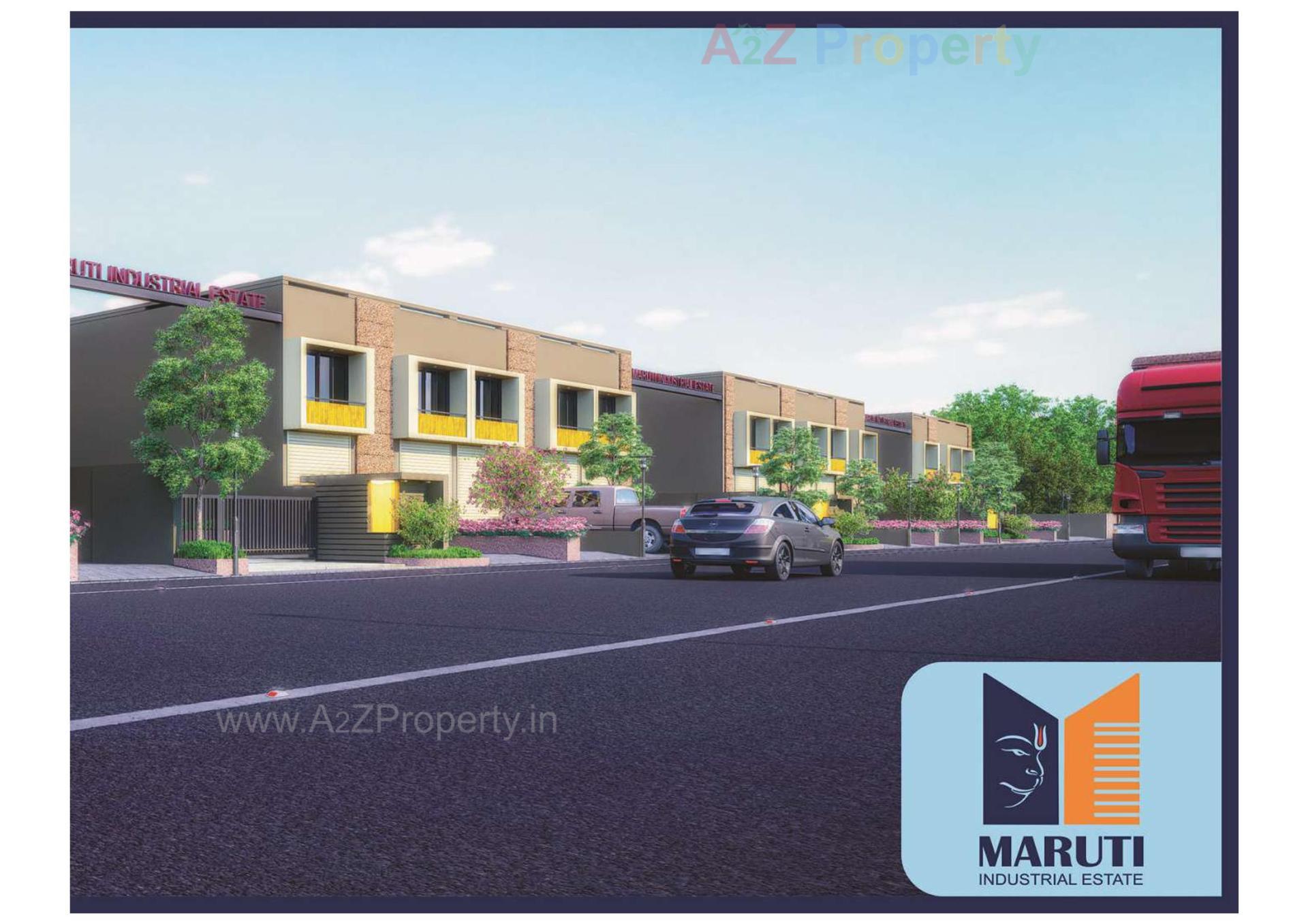 3D Elevation of real estate project Maruti Industrial Estate located at Hathijan, Ahmedabad, Gujarat