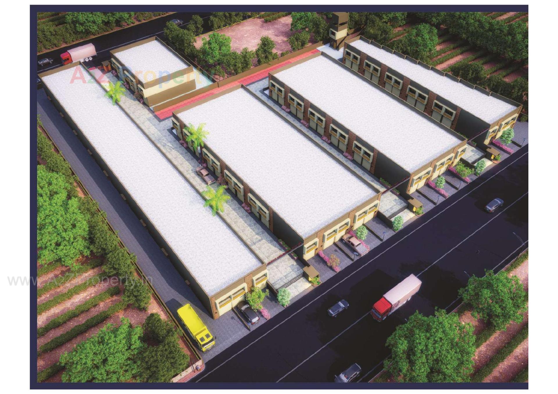 3D Elevation of real estate project Maruti Industrial Estate located at Hathijan, Ahmedabad, Gujarat