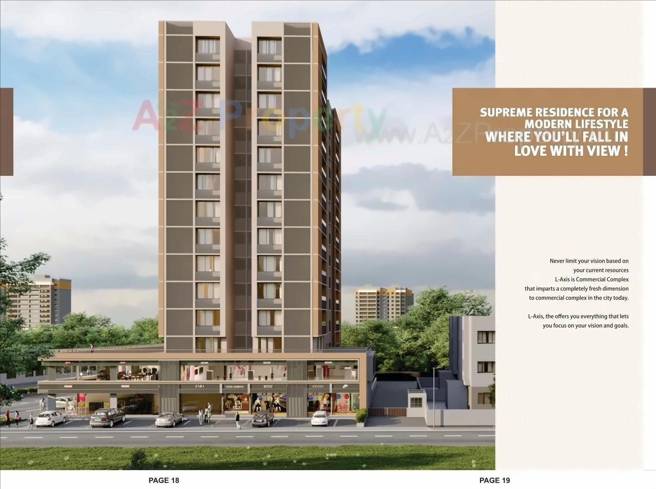3D Elevation of real estate project Maruti L Axis located at Ahmedabad, Ahmedabad, Gujarat