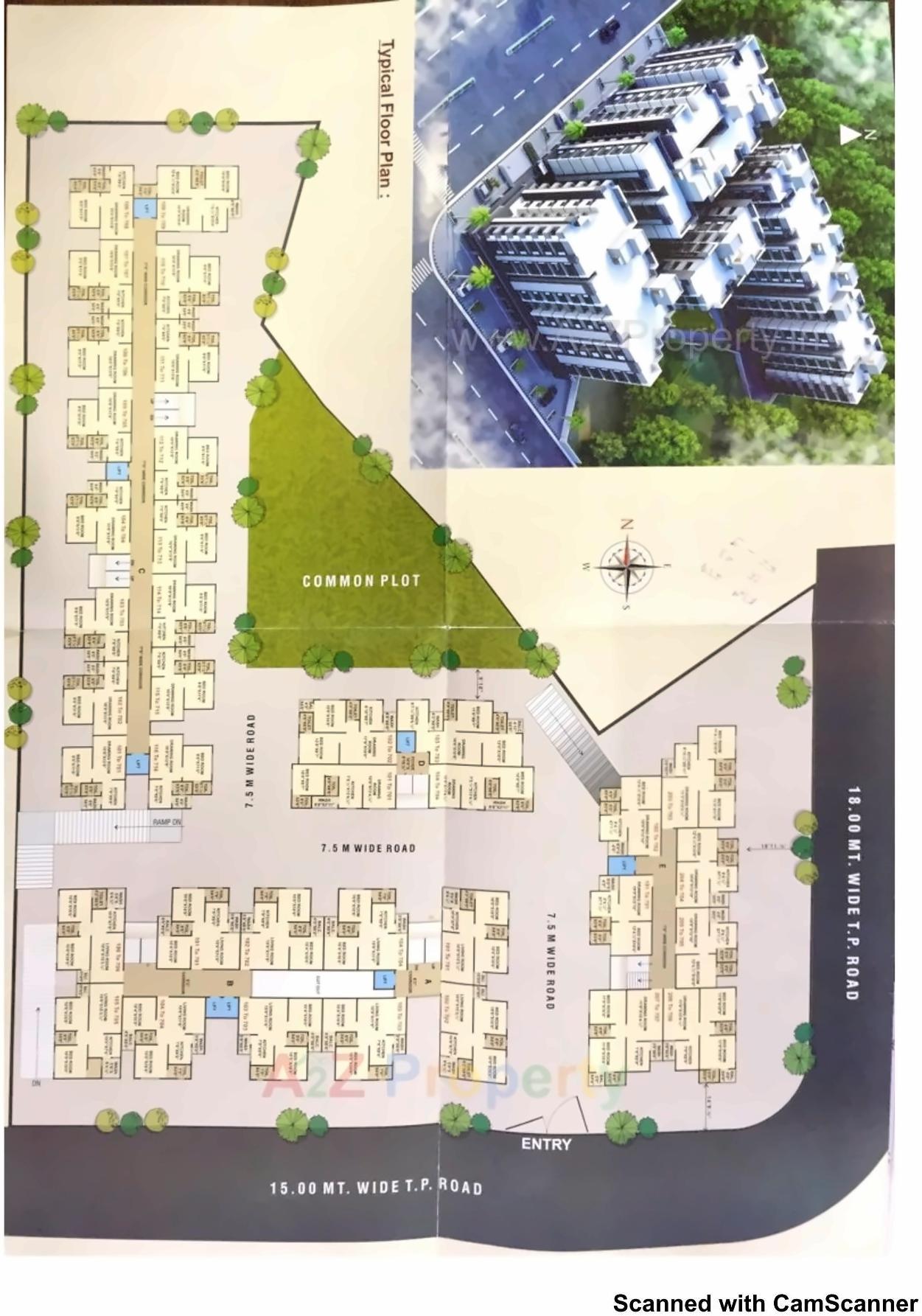 Layout of real estate project Maruti Sky located at Vastral, Ahmedabad, Gujarat