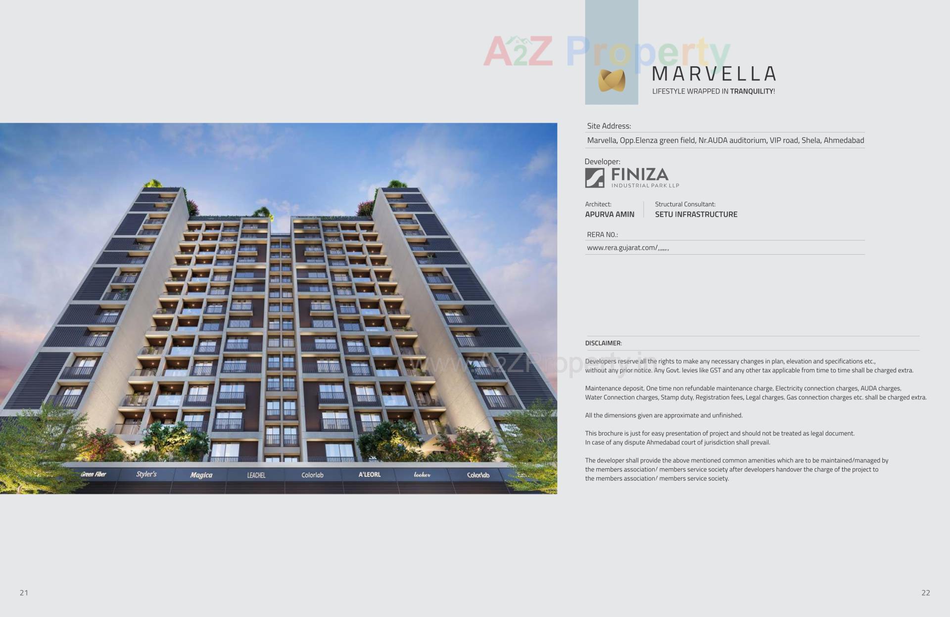 3D Elevation of real estate project Marvella located at Shela, Ahmedabad, Gujarat
