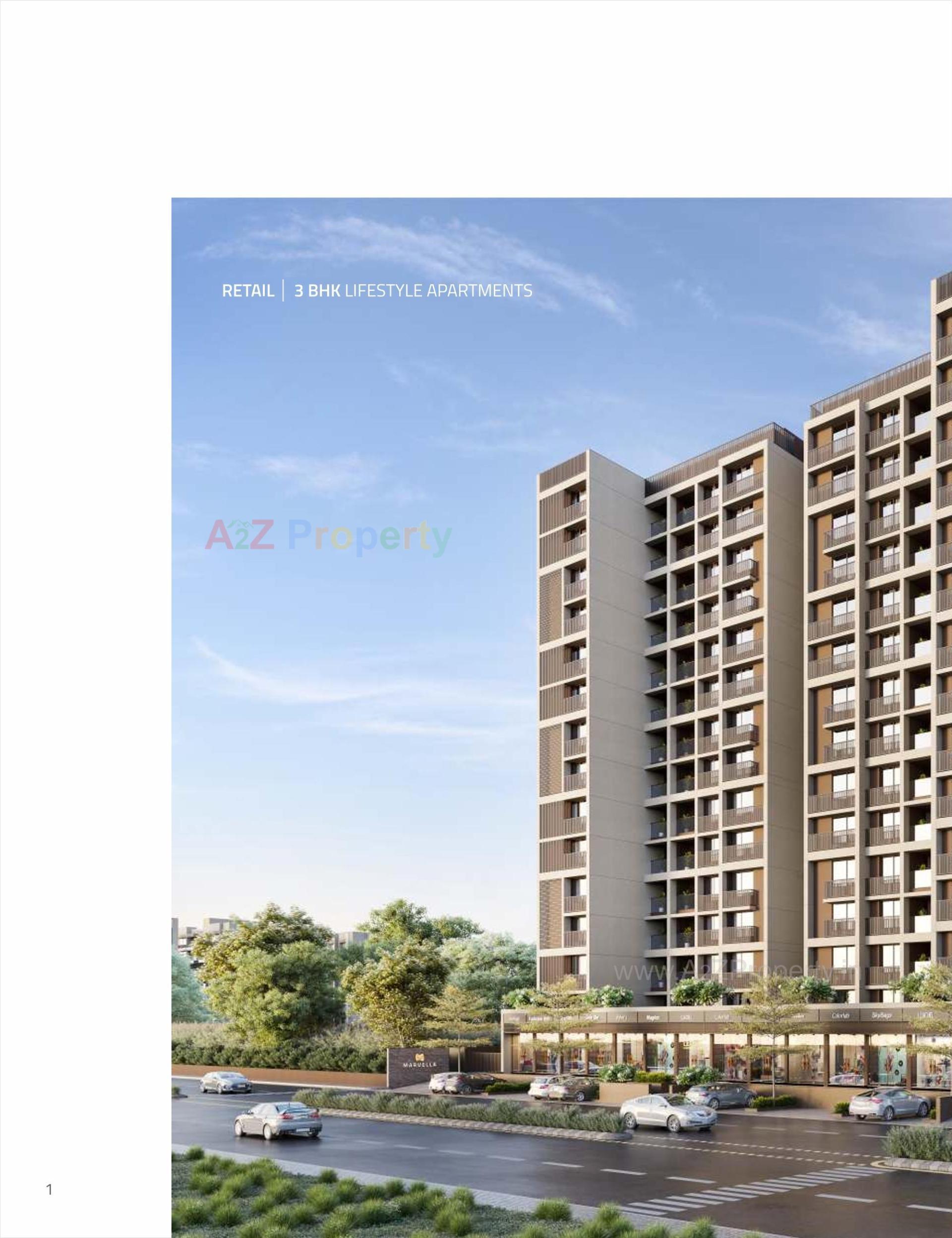 3D Elevation of real estate project Marvella located at Shela, Ahmedabad, Gujarat