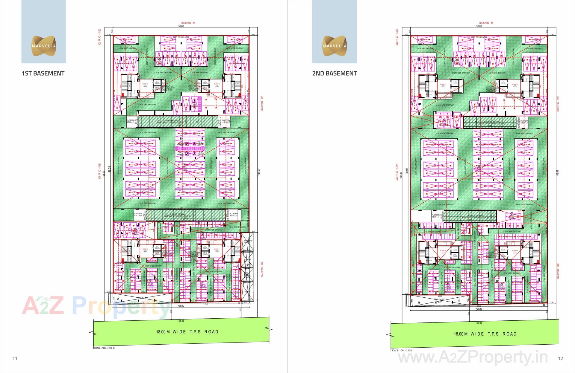Layout of real estate project Marvella located at Shela, Ahmedabad, Gujarat