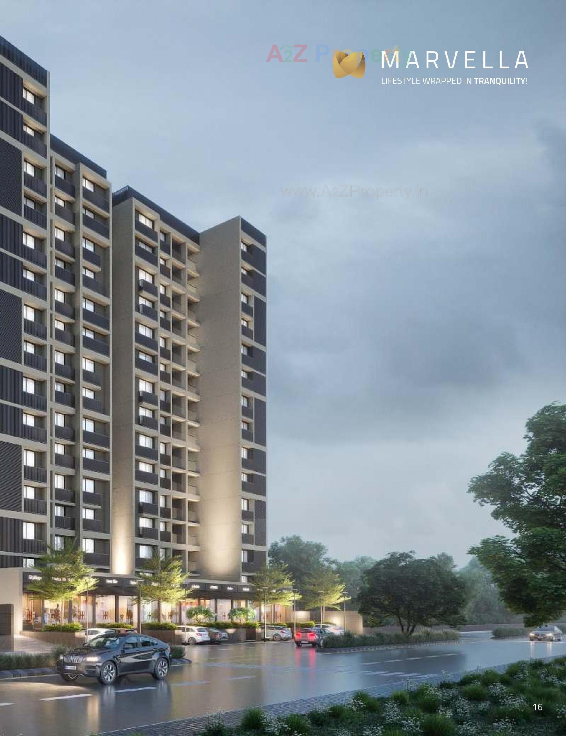 3D Elevation of real estate project Marvella located at Shela, Ahmedabad, Gujarat