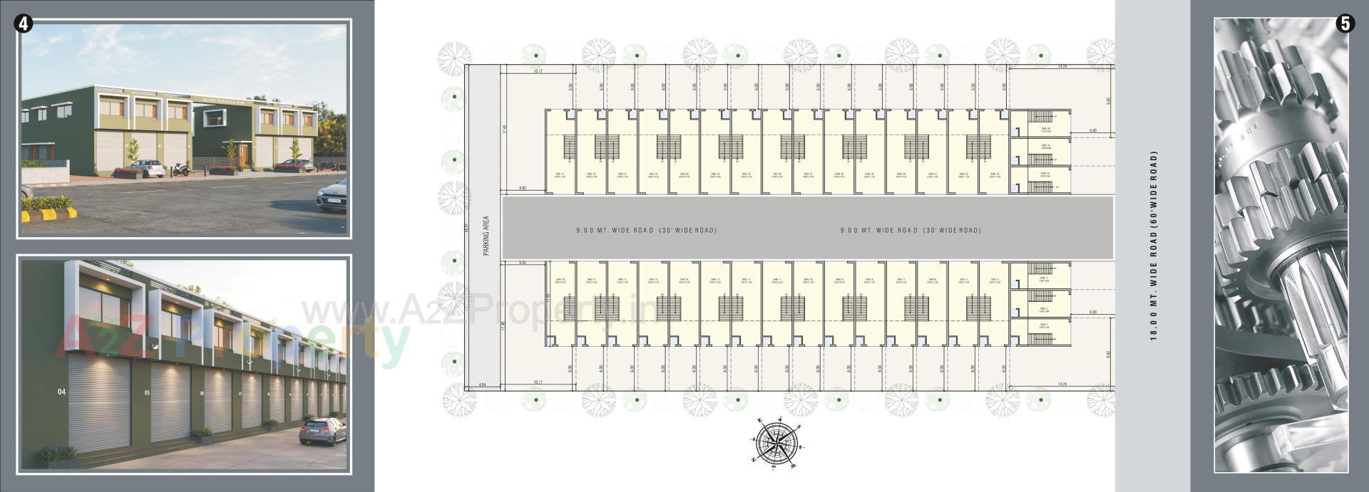 Layout of real estate project Matrix Industrial Park located at Kathwada, Ahmedabad, Gujarat