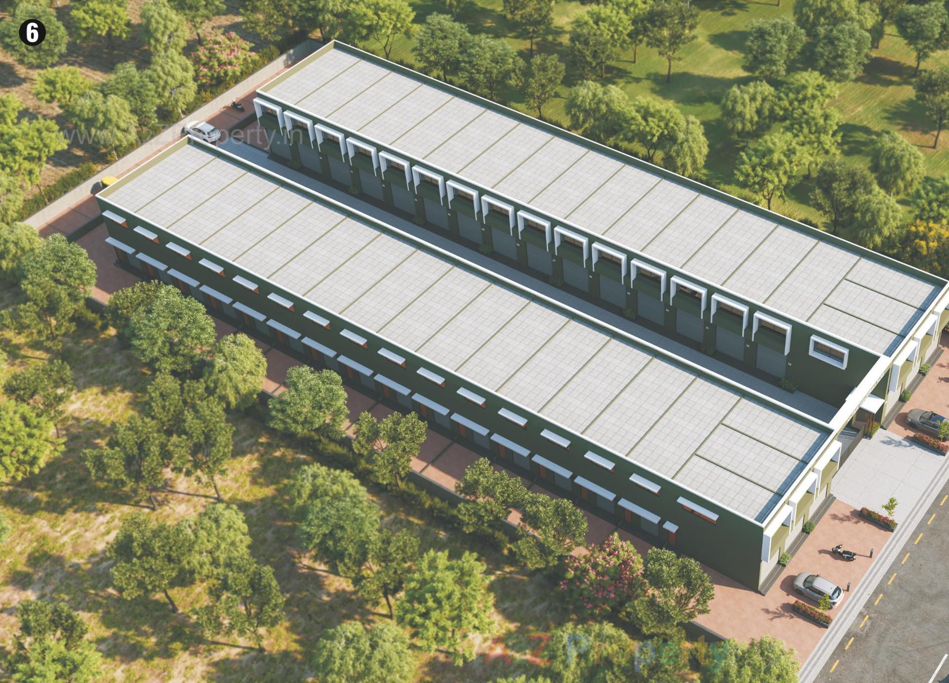 3D Elevation of real estate project Matrix Industrial Park located at Kathwada, Ahmedabad, Gujarat