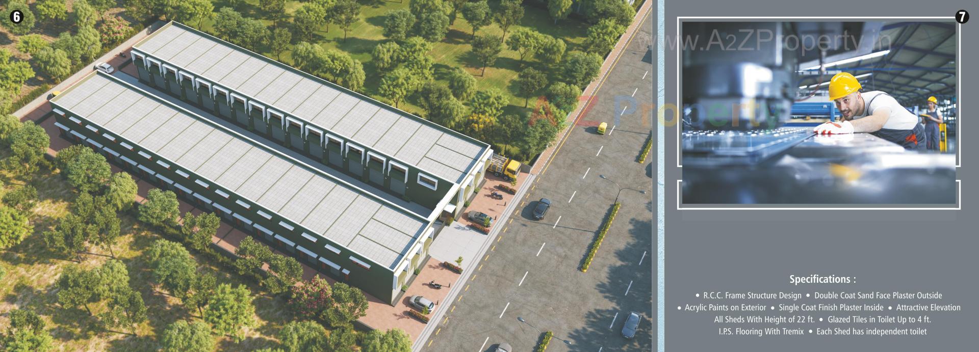 3D Elevation of real estate project Matrix Industrial Park located at Kathwada, Ahmedabad, Gujarat