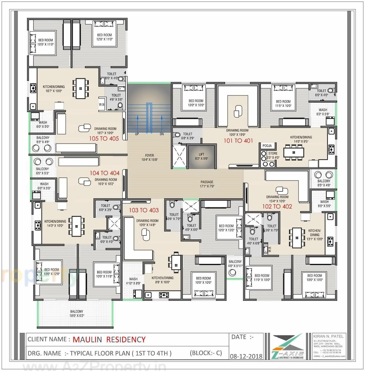 Layout of real estate project Maulin Residency located at Nikol, Ahmedabad, Gujarat