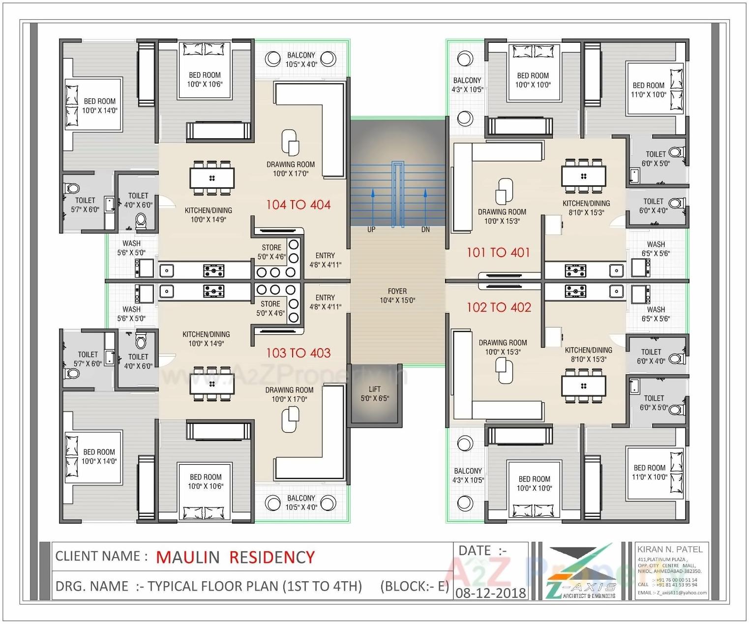 Layout of real estate project Maulin Residency located at Nikol, Ahmedabad, Gujarat