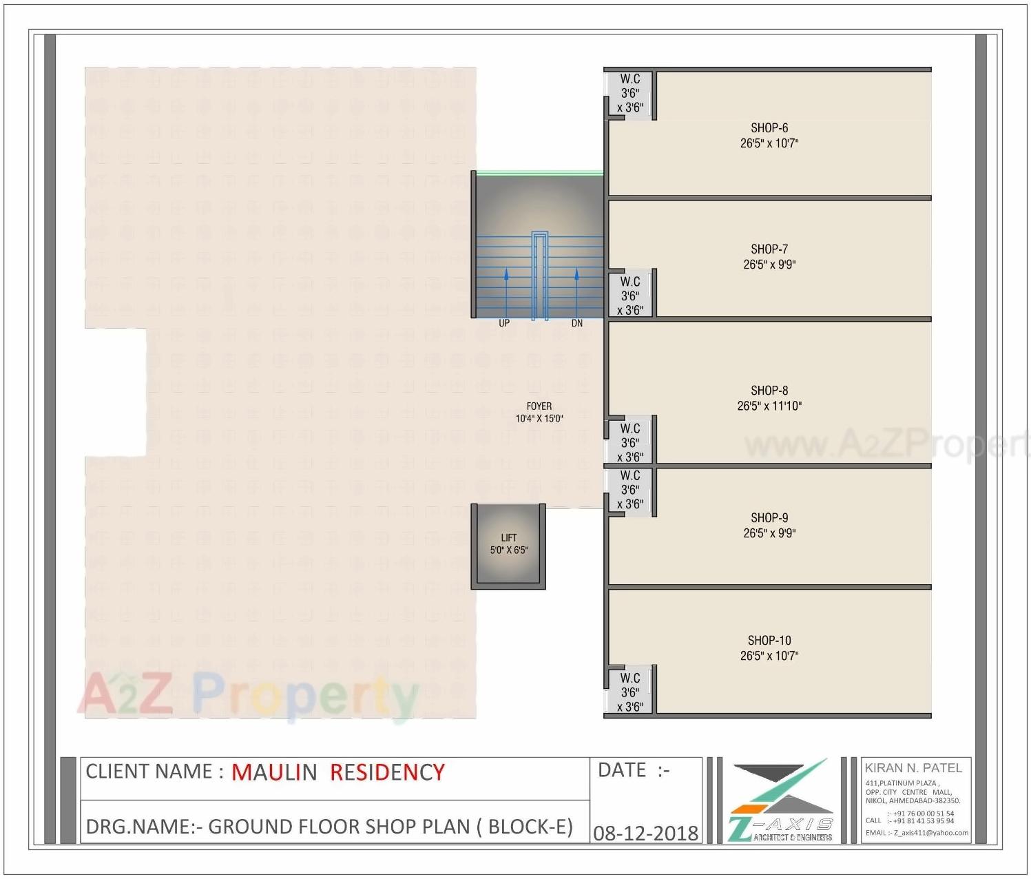 Layout of real estate project Maulin Residency located at Nikol, Ahmedabad, Gujarat
