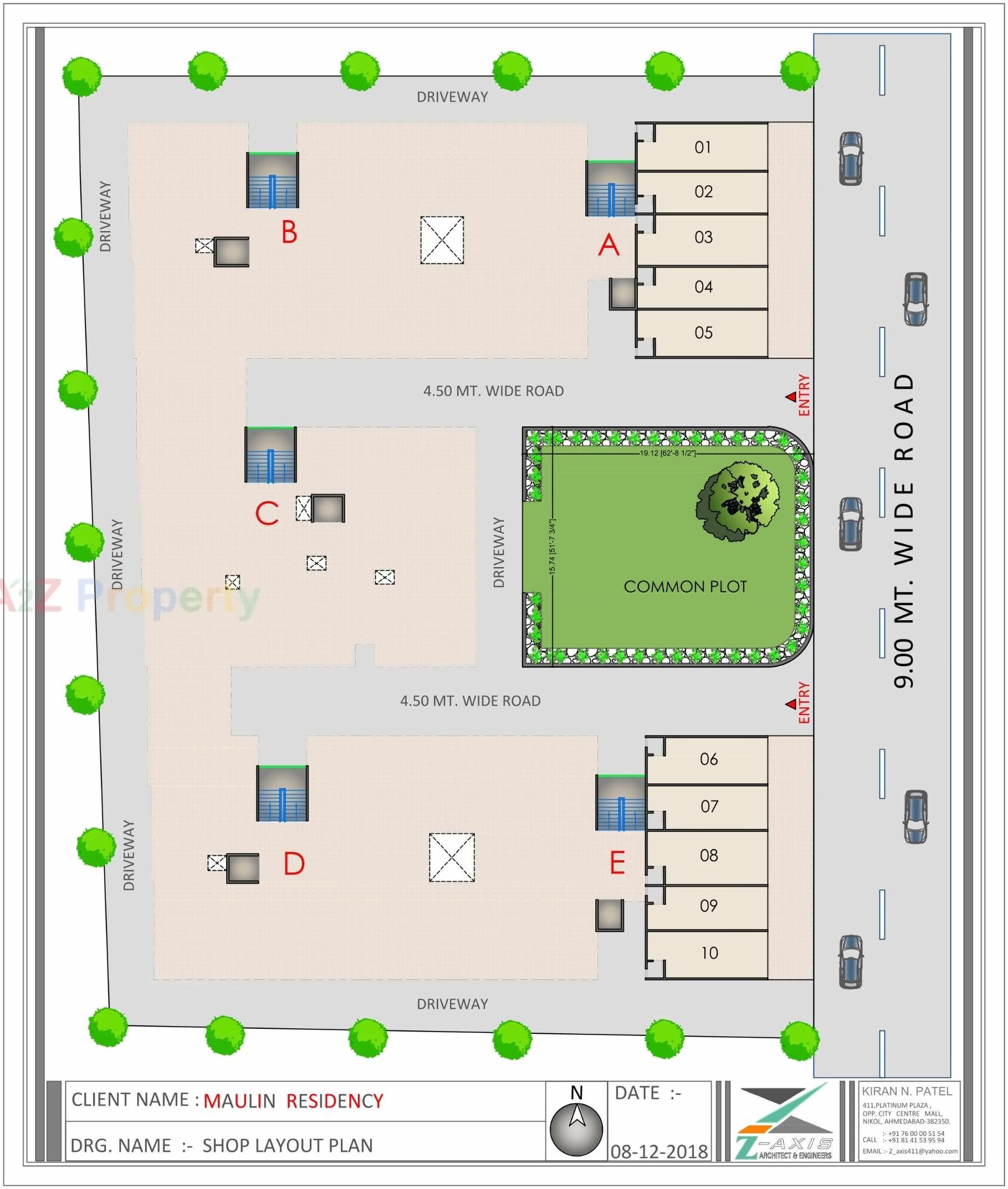 Layout of real estate project Maulin Residency located at Nikol, Ahmedabad, Gujarat