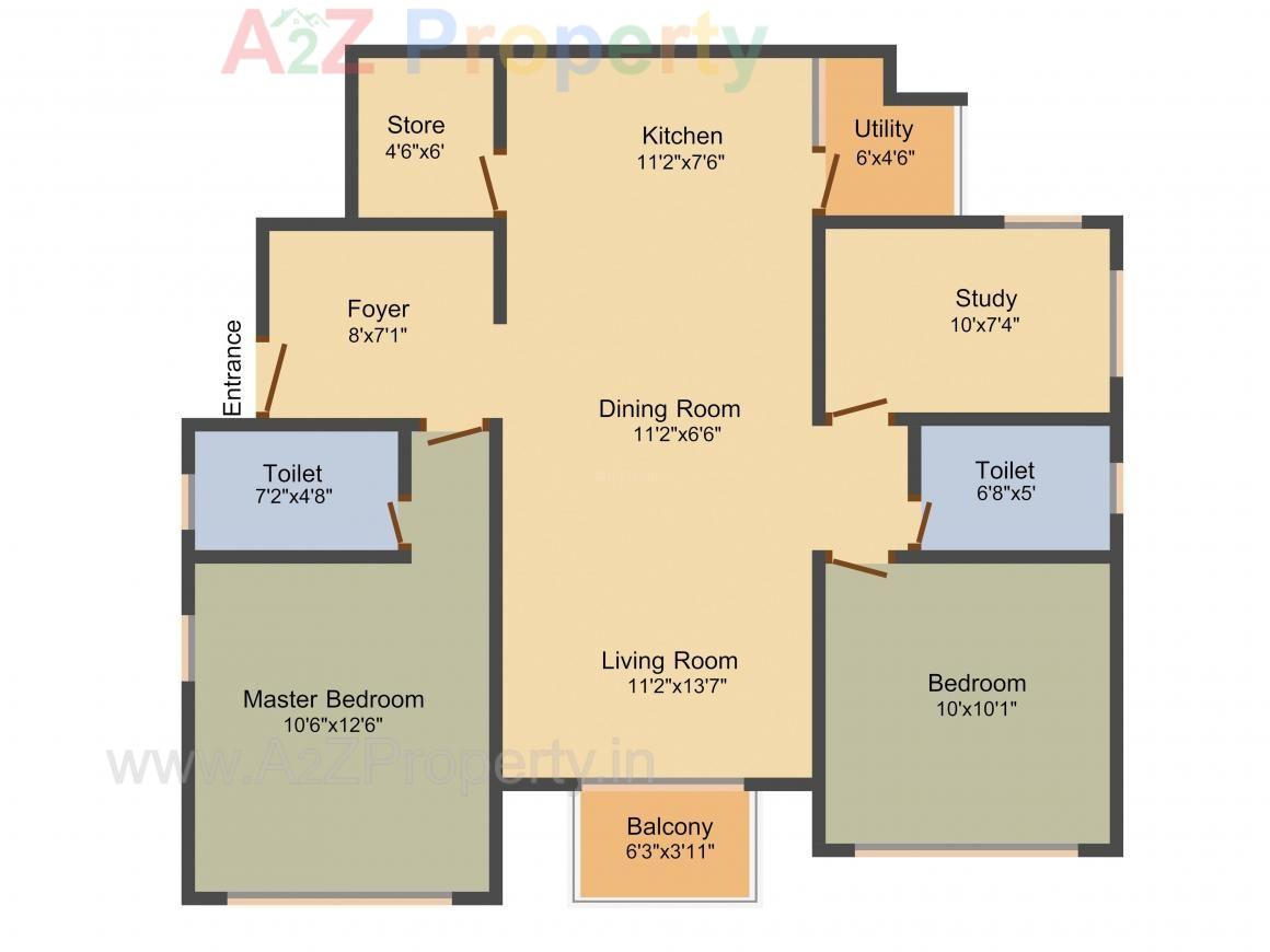 Fs (3) of real estate project Meadows ( Tower A,b C ) located at Khodiyar, Ahmedabad, Gujarat