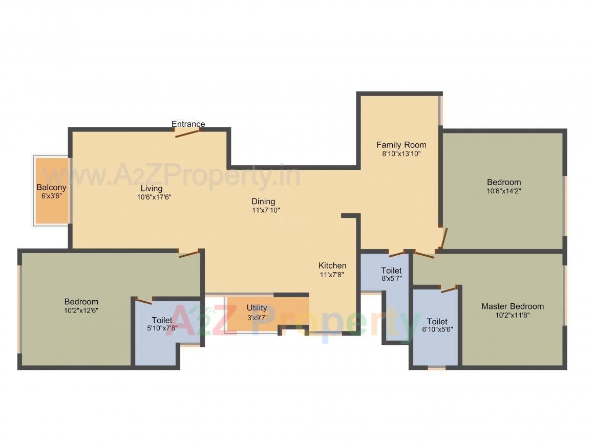 Fs (4) of real estate project Meadows ( Tower A,b C ) located at Khodiyar, Ahmedabad, Gujarat