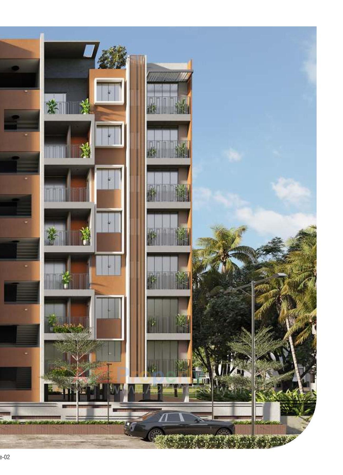 3D Elevation of real estate project Meem Light Residency located at Vatva, Ahmedabad, Gujarat