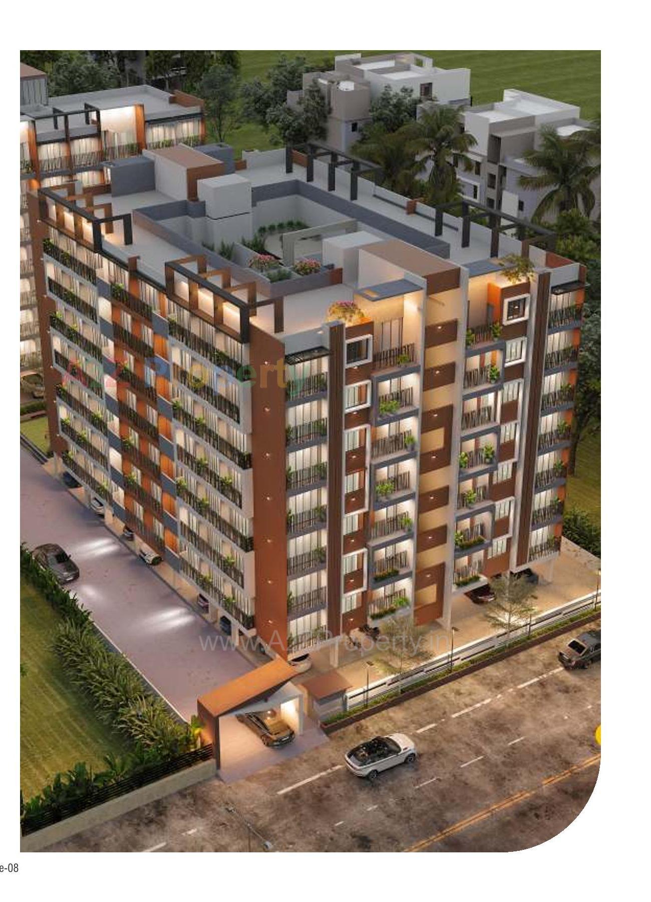 3D Elevation of real estate project Meem Light Residency located at Vatva, Ahmedabad, Gujarat
