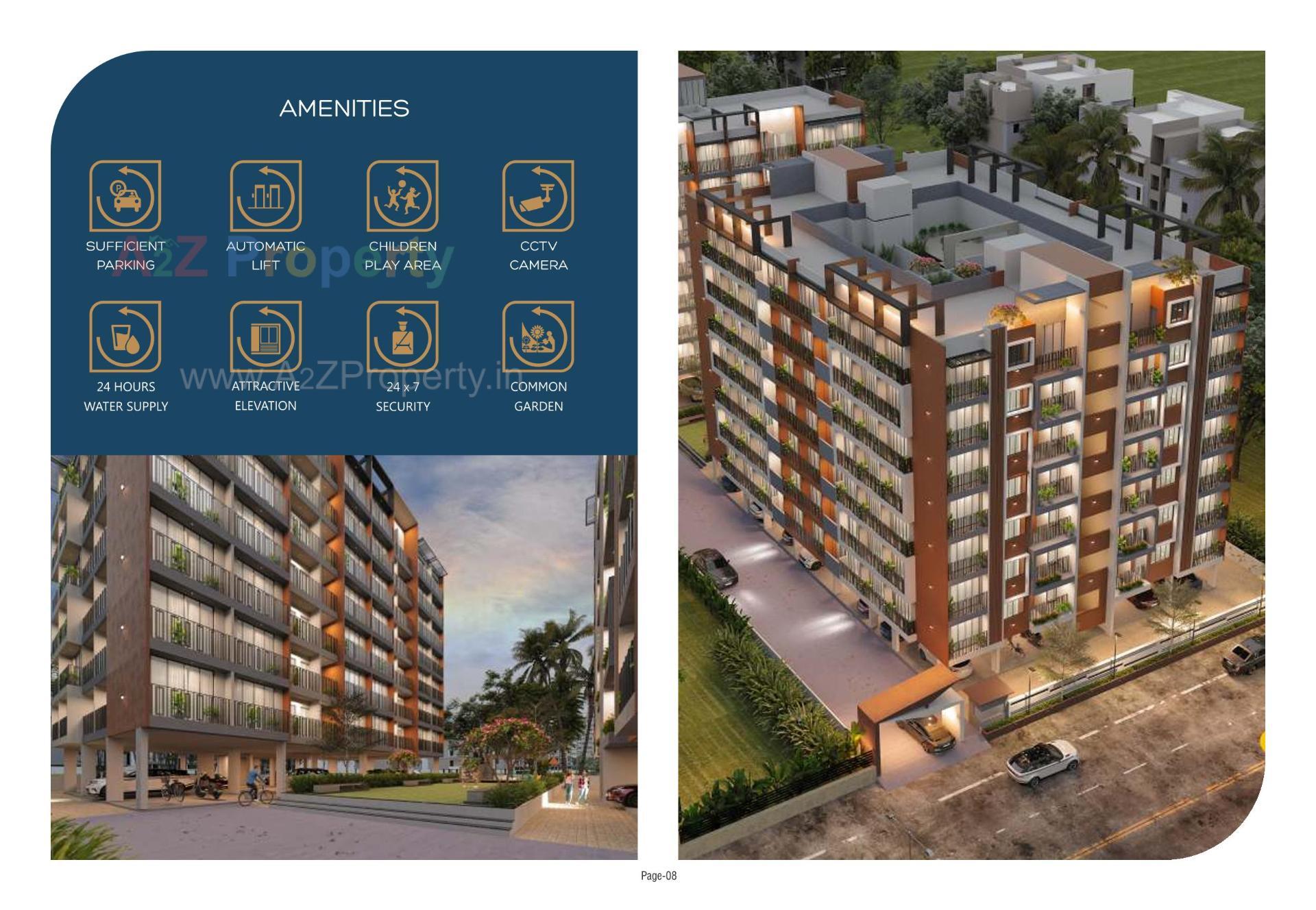 3D Elevation of real estate project Meem Light Residency located at Vatva, Ahmedabad, Gujarat