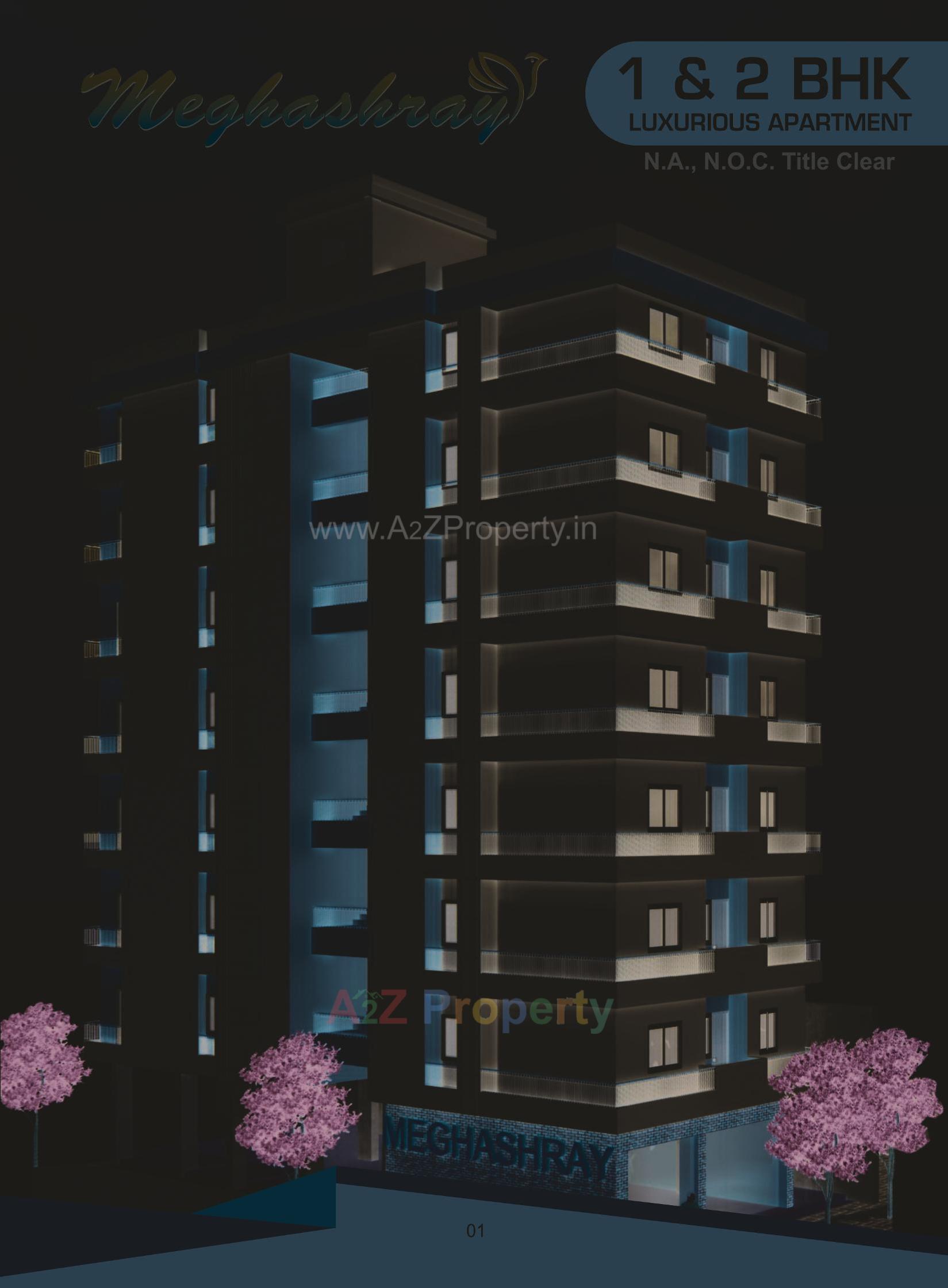 3D Elevation of real estate project Meghashray located at Ahmedabad, Ahmedabad, Gujarat