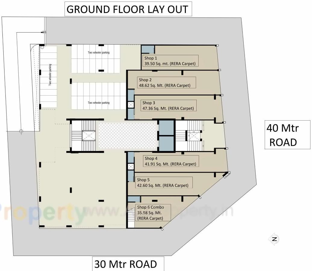 Layout of real estate project Meghdhanush Residency located at Vastrapur, Ahmedabad, Gujarat