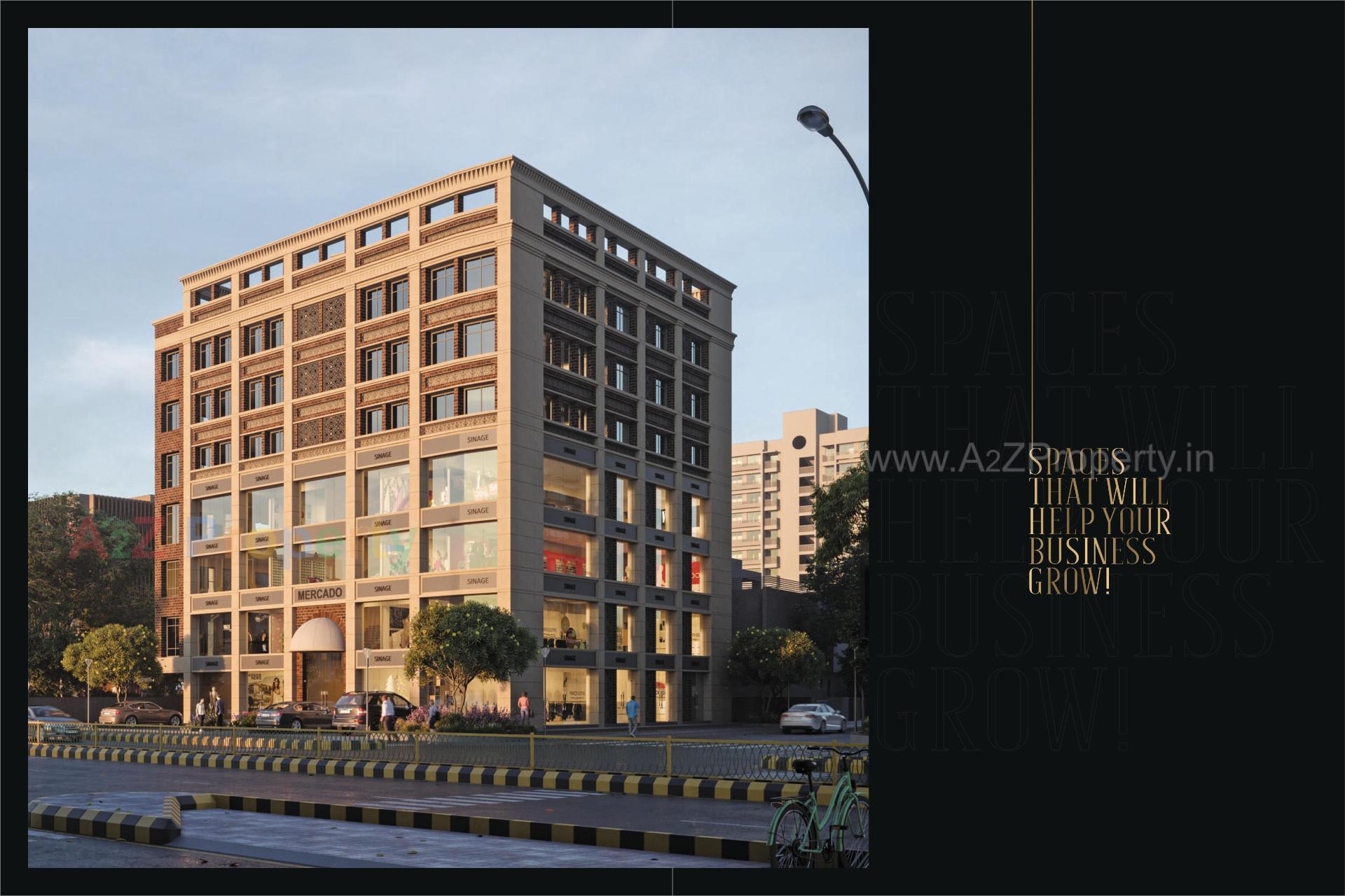 3D Elevation of real estate project Mercado located at Changispura, Ahmedabad, Gujarat