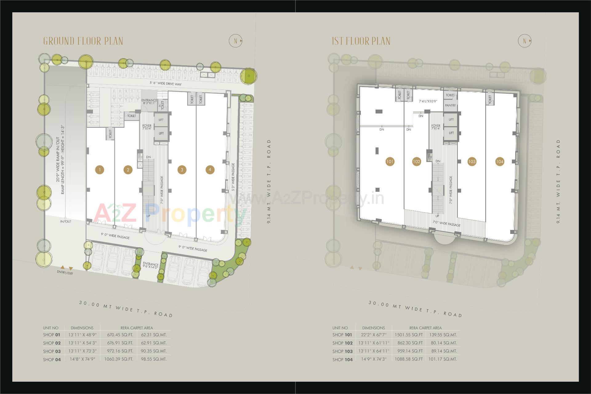 Layout of real estate project Mercado located at Changispura, Ahmedabad, Gujarat