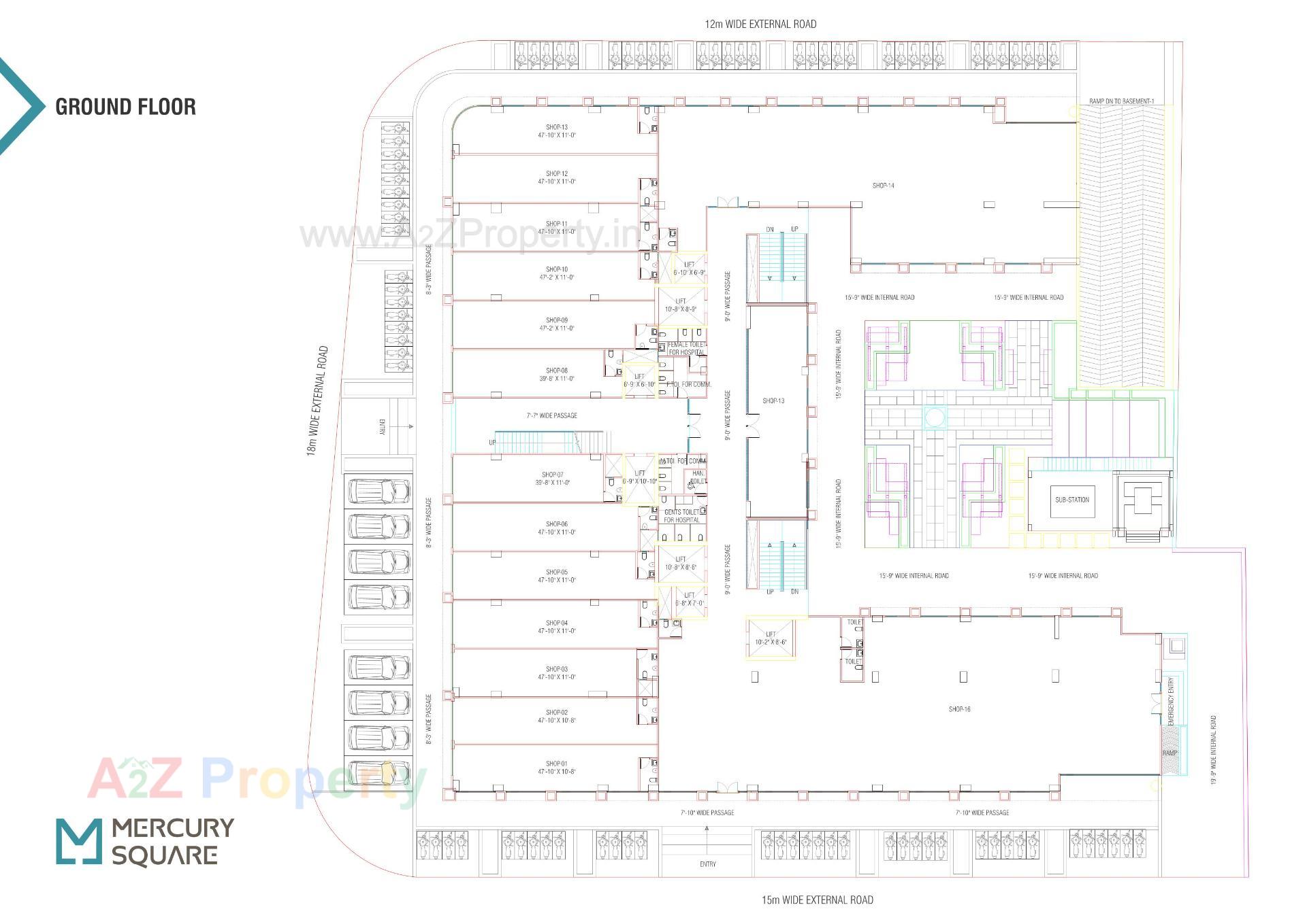 Layout of real estate project Mercury Square located at Nikol, Ahmedabad, Gujarat