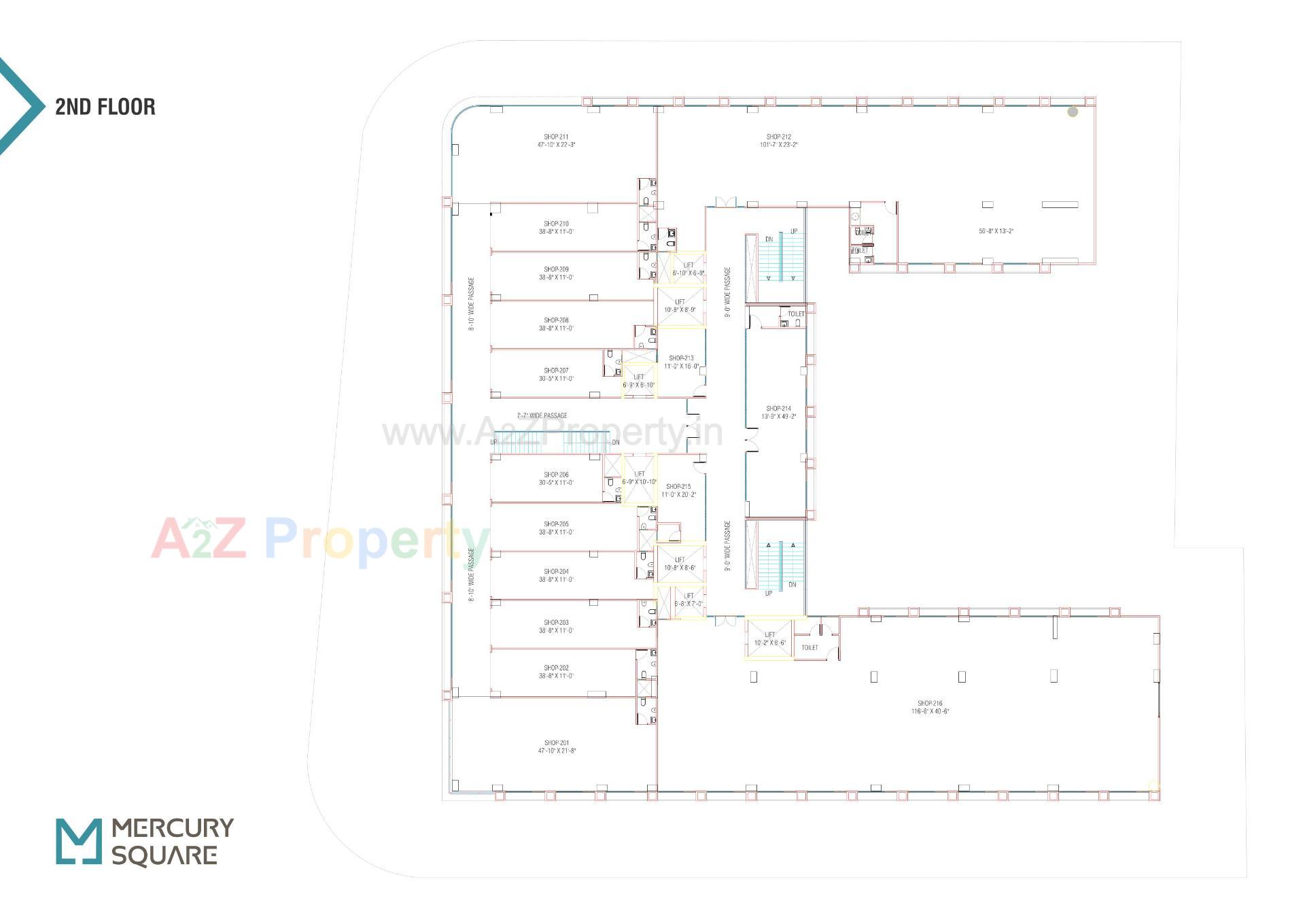 Layout of real estate project Mercury Square located at Nikol, Ahmedabad, Gujarat
