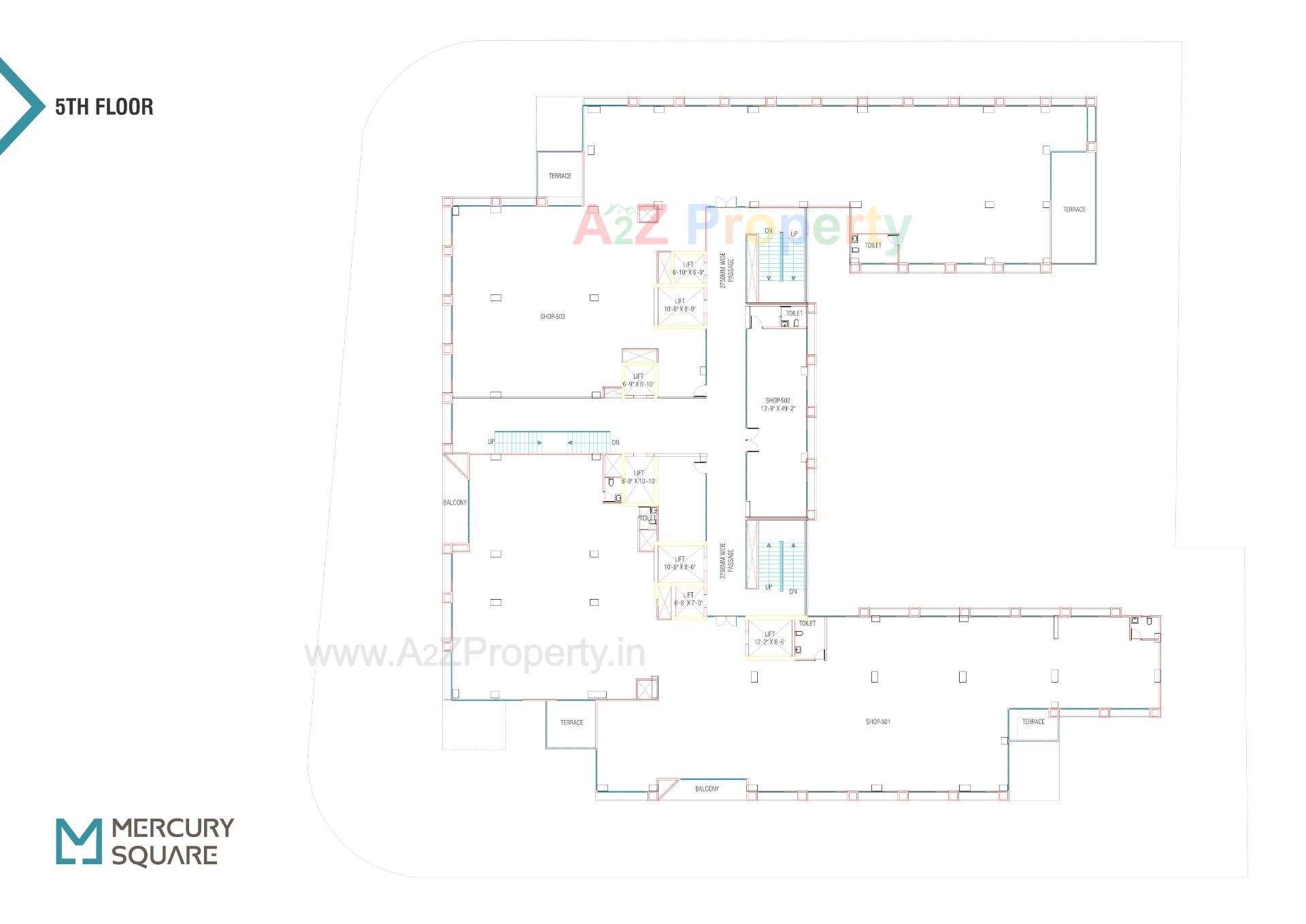 Layout of real estate project Mercury Square located at Nikol, Ahmedabad, Gujarat