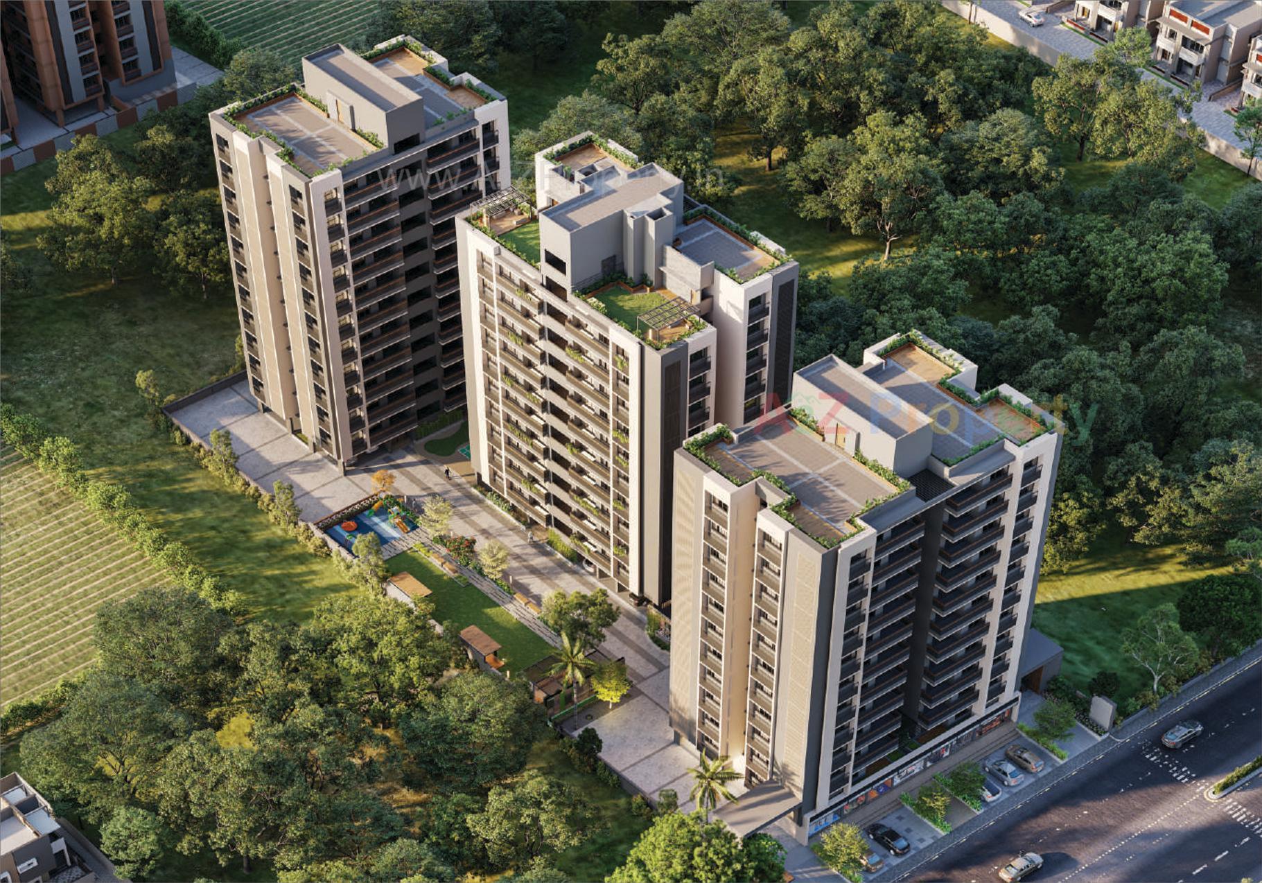 3D Elevation of real estate project Meridian Skyiew located at Nikol, Ahmedabad, Gujarat