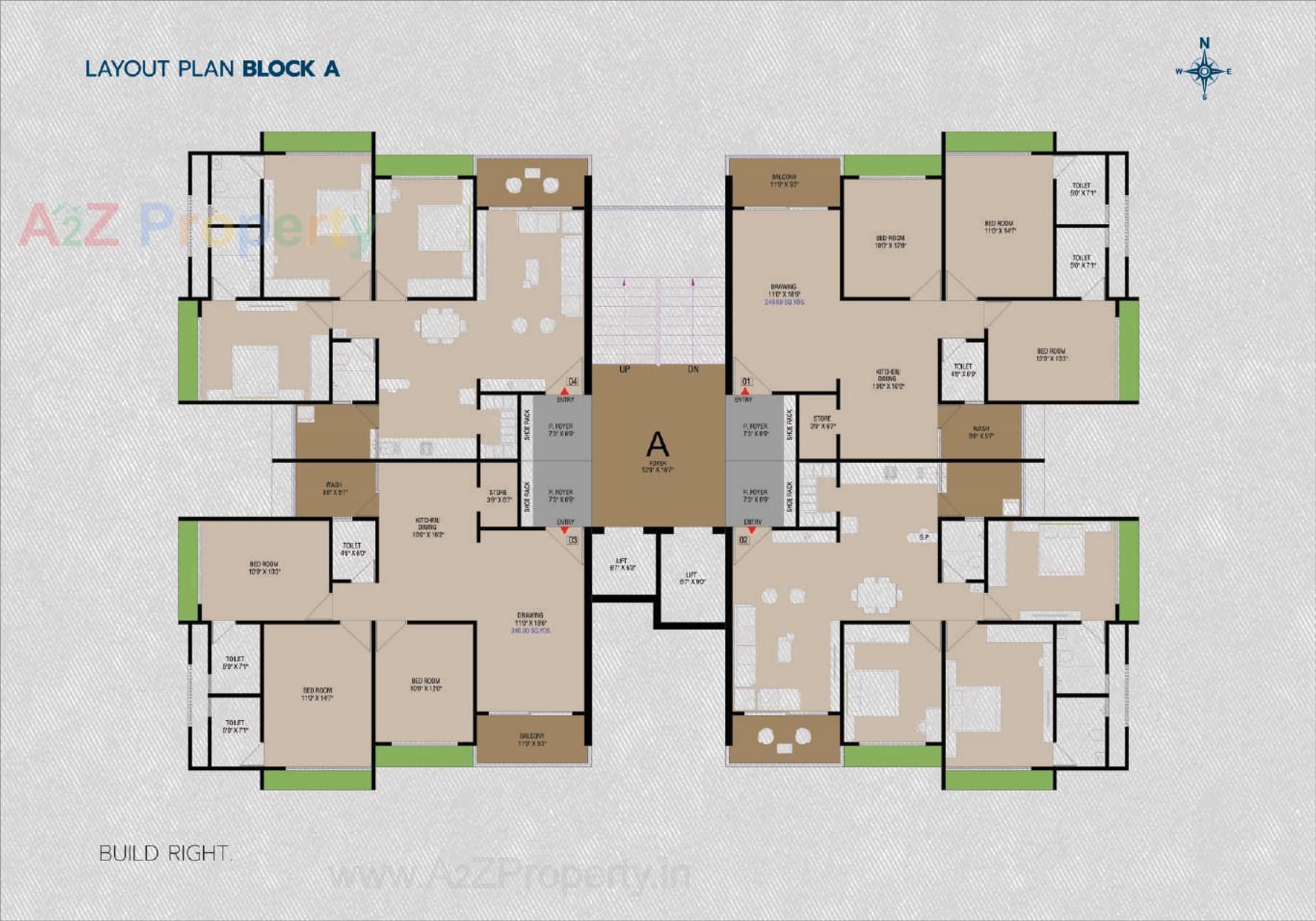 Layout of real estate project Meridian Skyiew located at Nikol, Ahmedabad, Gujarat