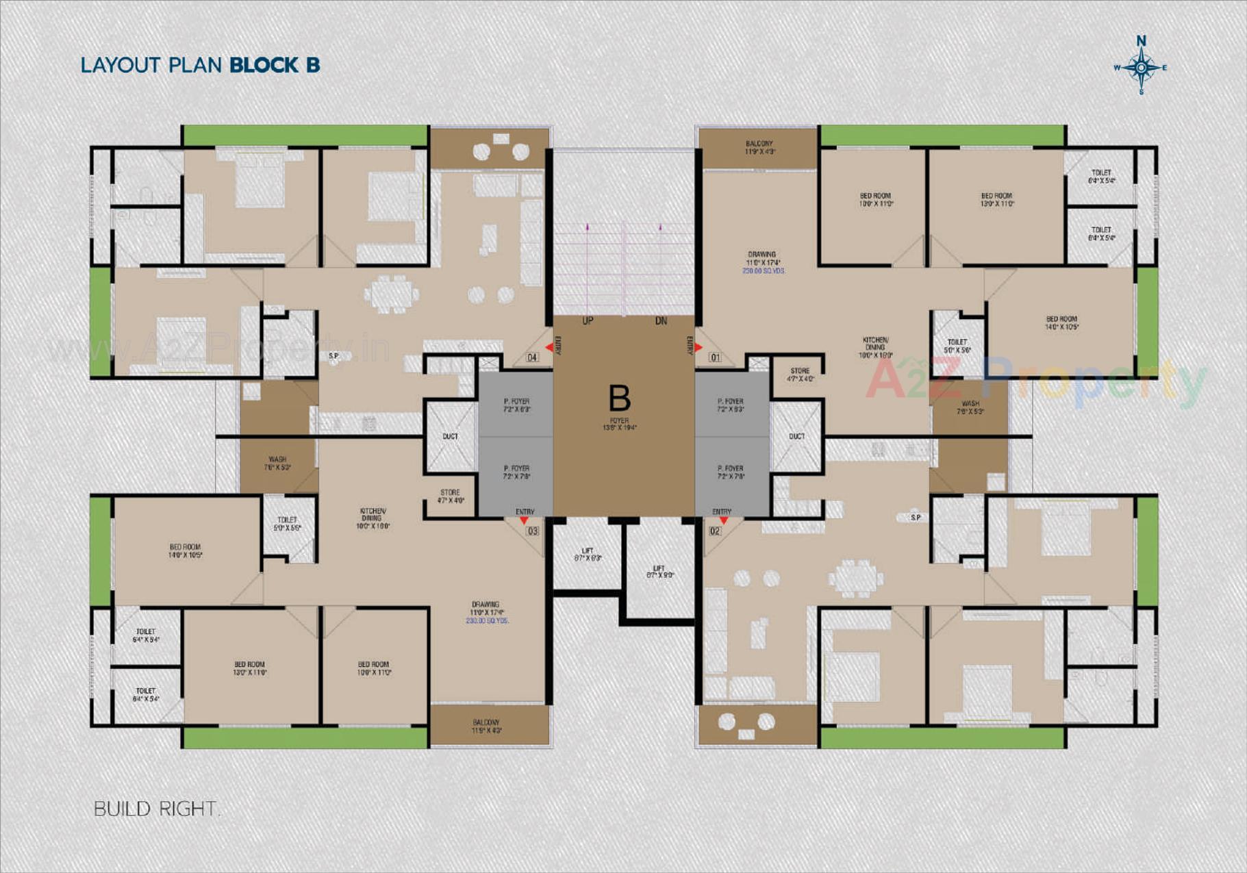 Layout of real estate project Meridian Skyiew located at Nikol, Ahmedabad, Gujarat