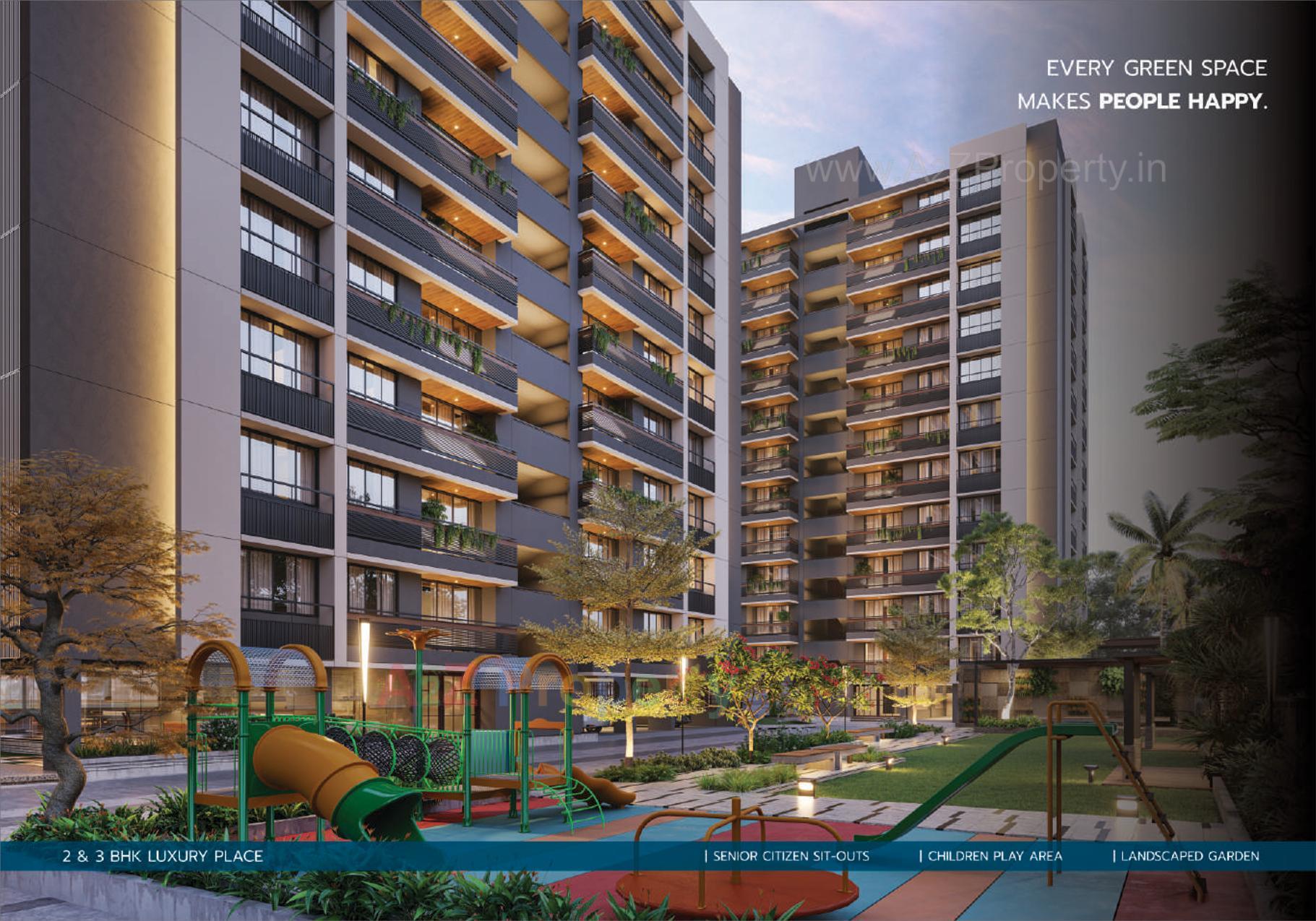 3D Elevation of real estate project Meridian Skyiew located at Nikol, Ahmedabad, Gujarat