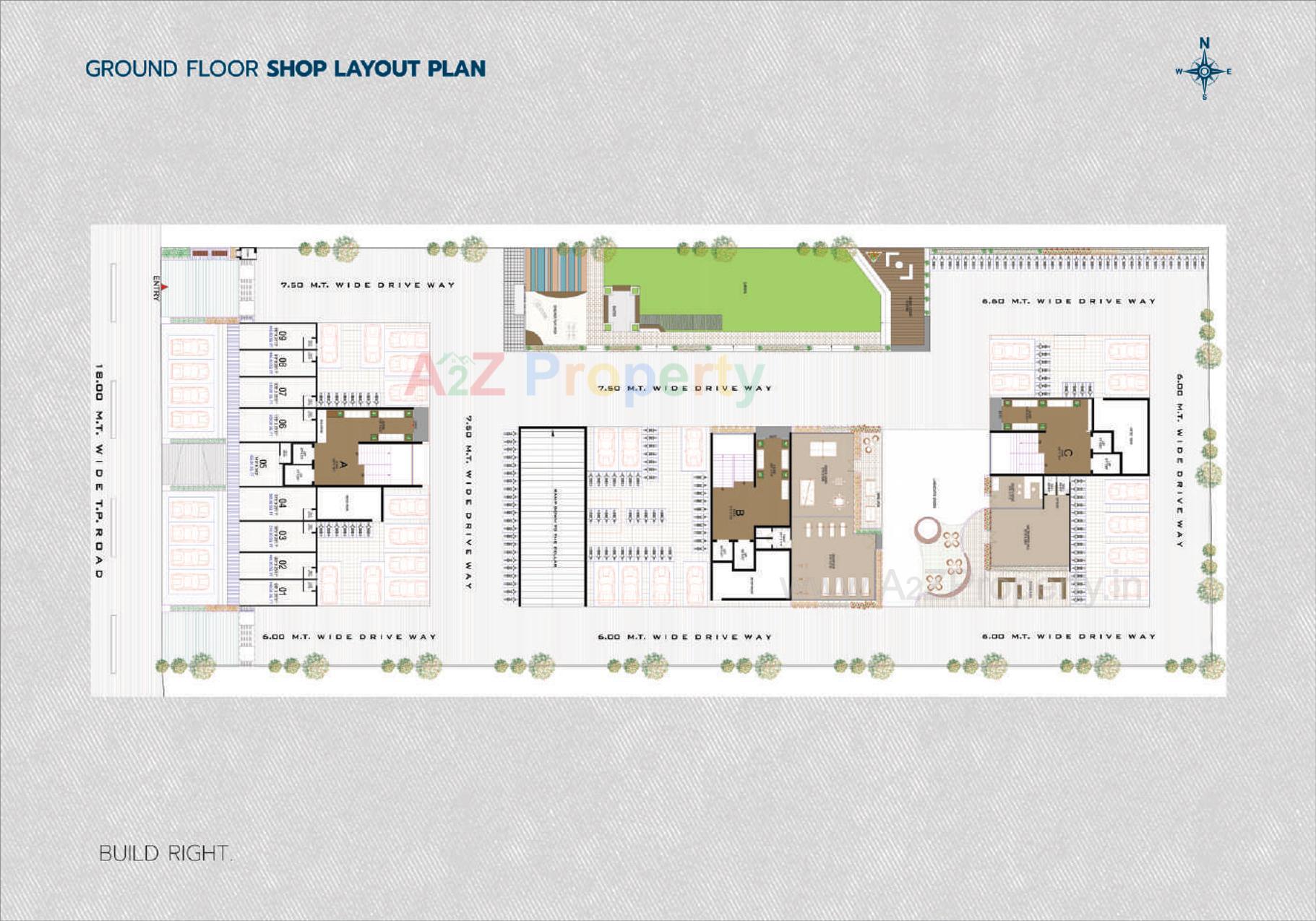 Layout of real estate project Meridian Skyiew located at Nikol, Ahmedabad, Gujarat