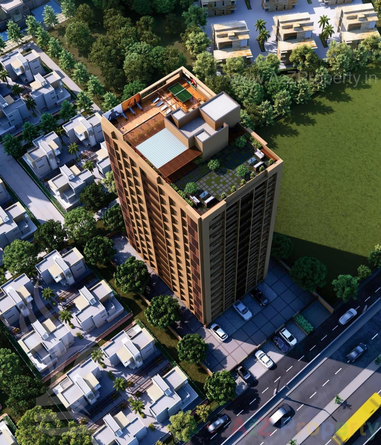 3D Elevation of real estate project Merlin Orion located at Vasna, Ahmedabad, Gujarat