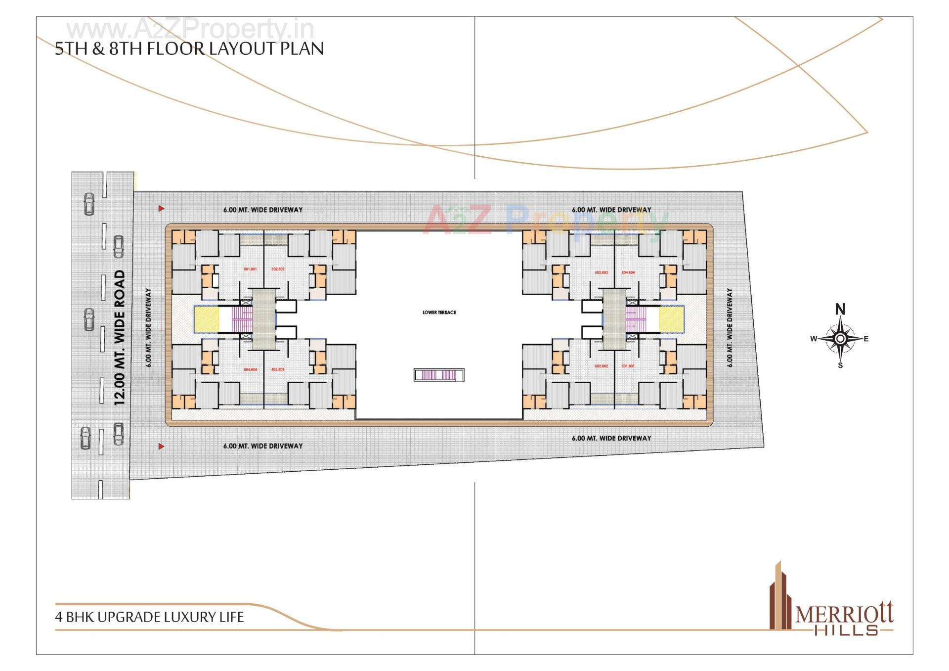 Layout of real estate project Merriott Hills located at Nikol, Ahmedabad, Gujarat