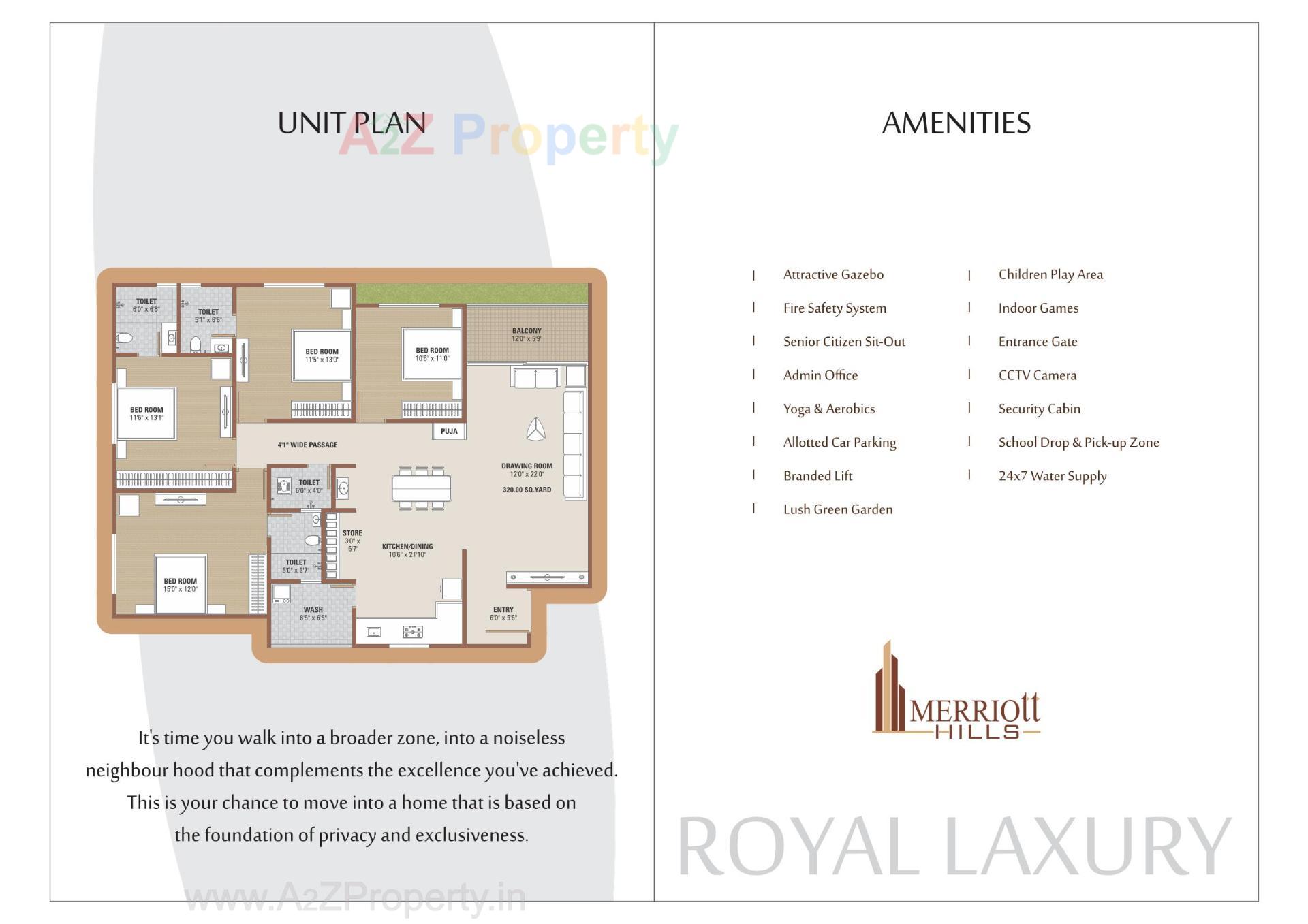 Layout of real estate project Merriott Hills located at Nikol, Ahmedabad, Gujarat
