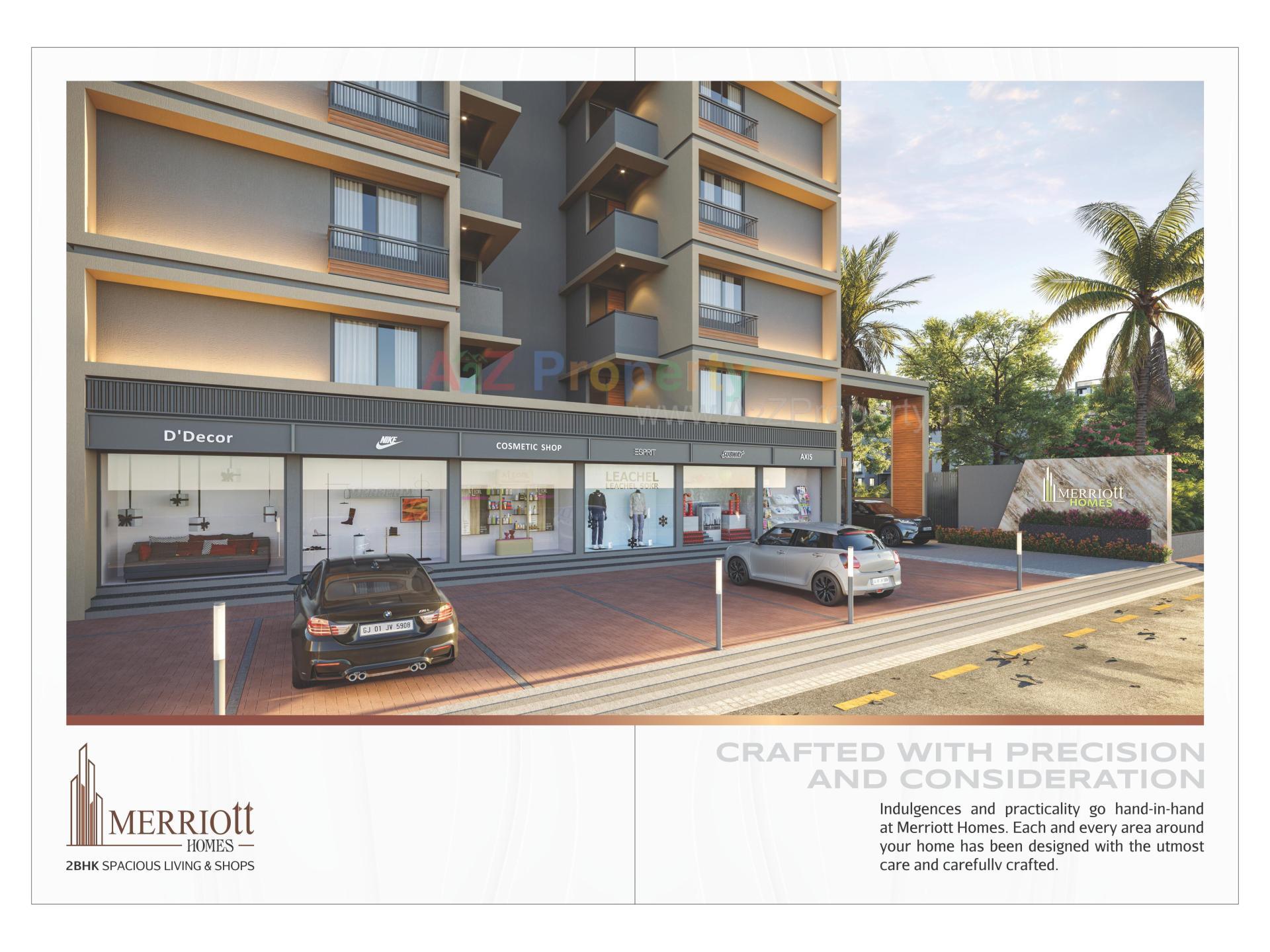 3D Elevation of real estate project Merriott Homes located at Singarva, Ahmedabad, Gujarat