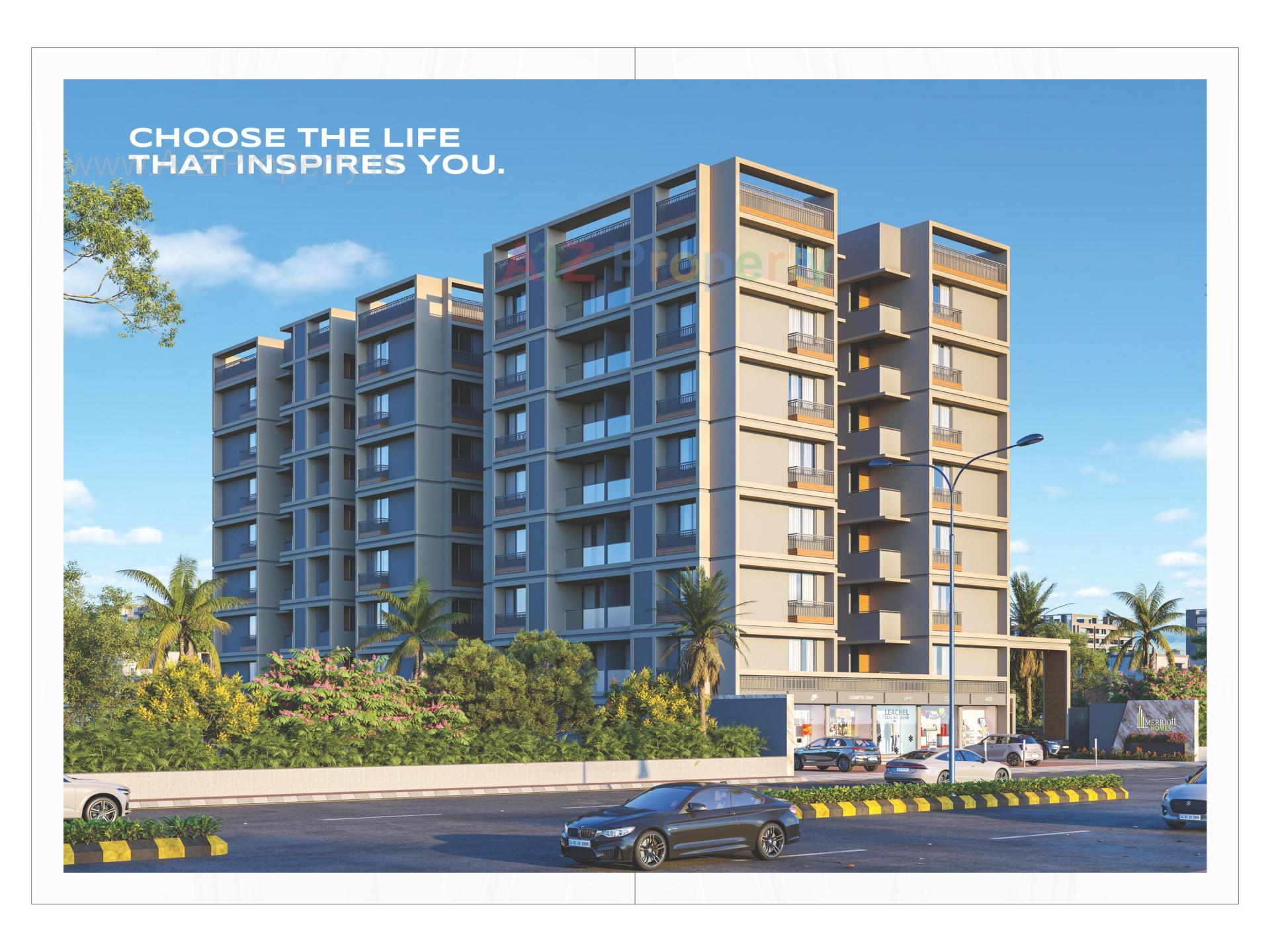 3D Elevation of real estate project Merriott Homes located at Singarva, Ahmedabad, Gujarat