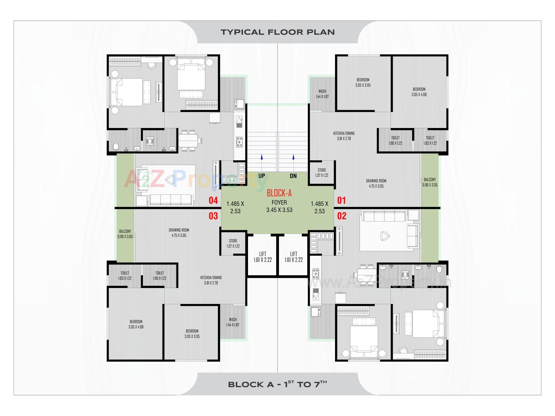 Layout of real estate project Merriott Homes located at Singarva, Ahmedabad, Gujarat