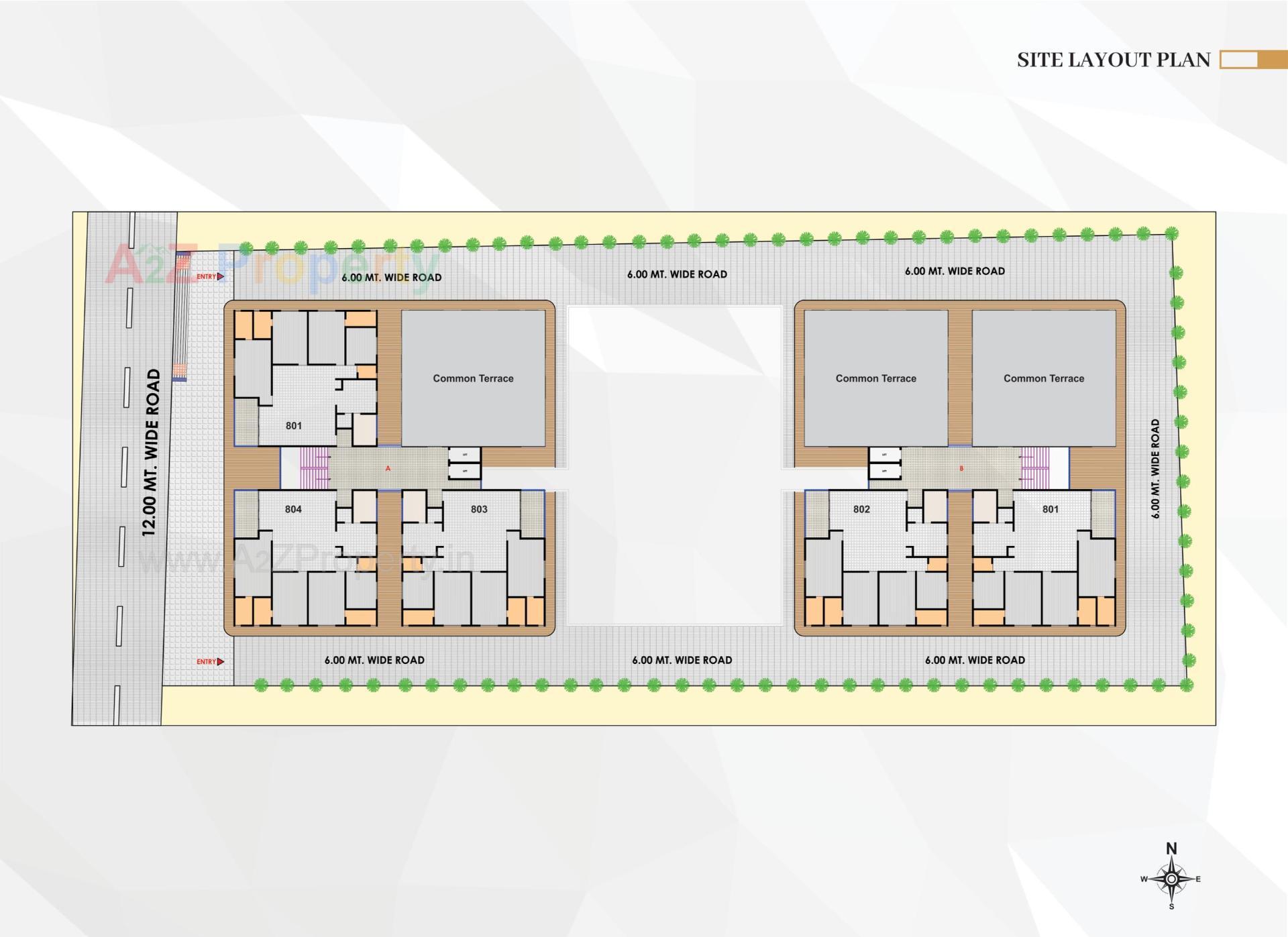 Layout of real estate project Merriott Paradise located at Nikol, Ahmedabad, Gujarat